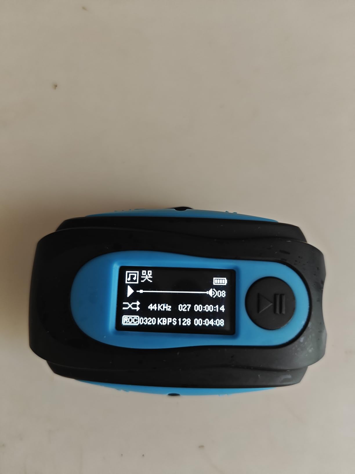 AGPTEK S07 8GB IPX8 Waterproof Mp3 Player with Screen for Surfing Swimming | Multi-Functional Clip Music Player with Waterproof Headphones for Water Sports customer photo 1