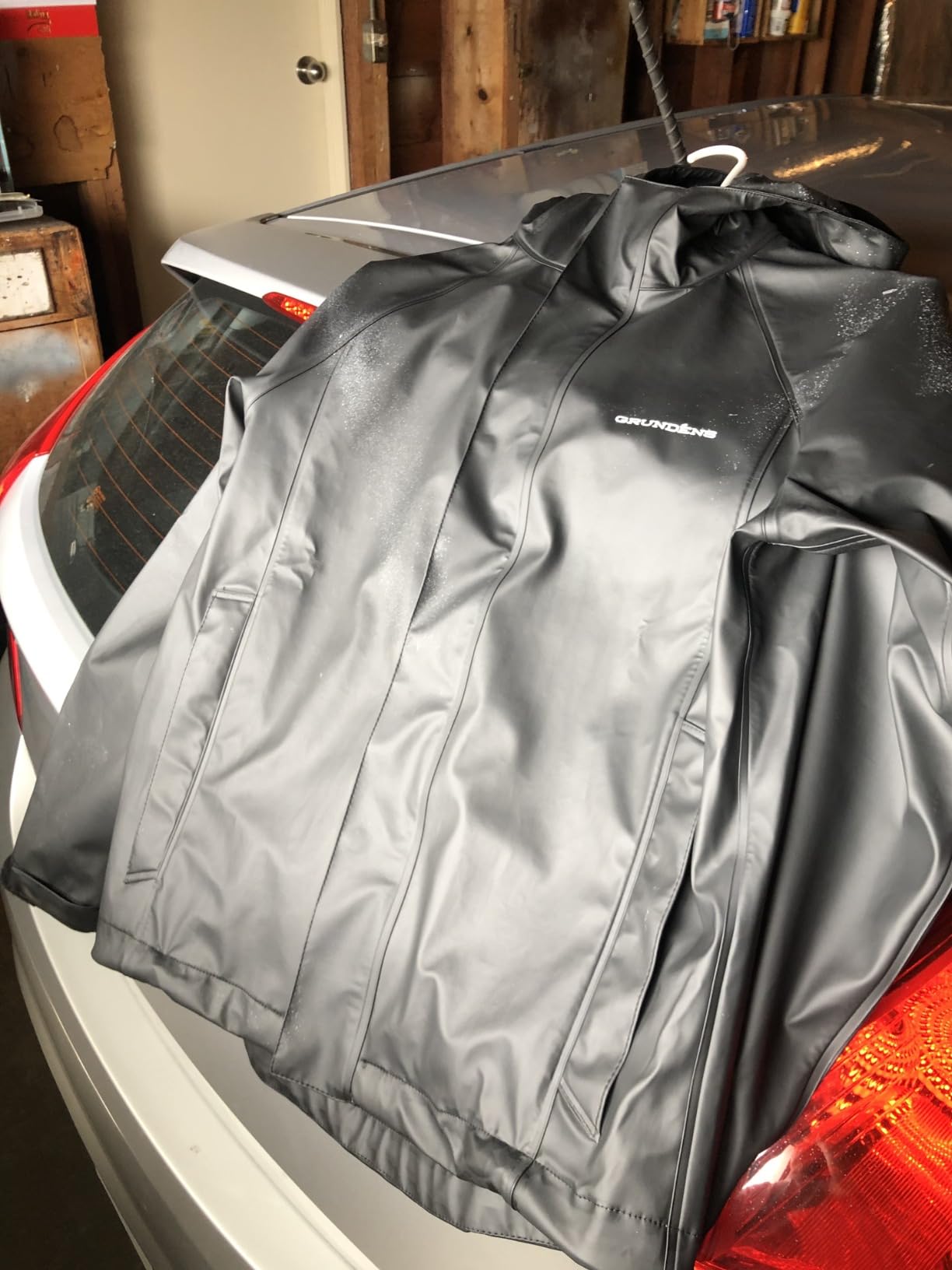 Grundéns Men's Neptune Fishing Jacket | Commercial-grade waterproof fishing jacket with full zip and attached hood, built for all-day comfort & unrestricted movement customer photo 2