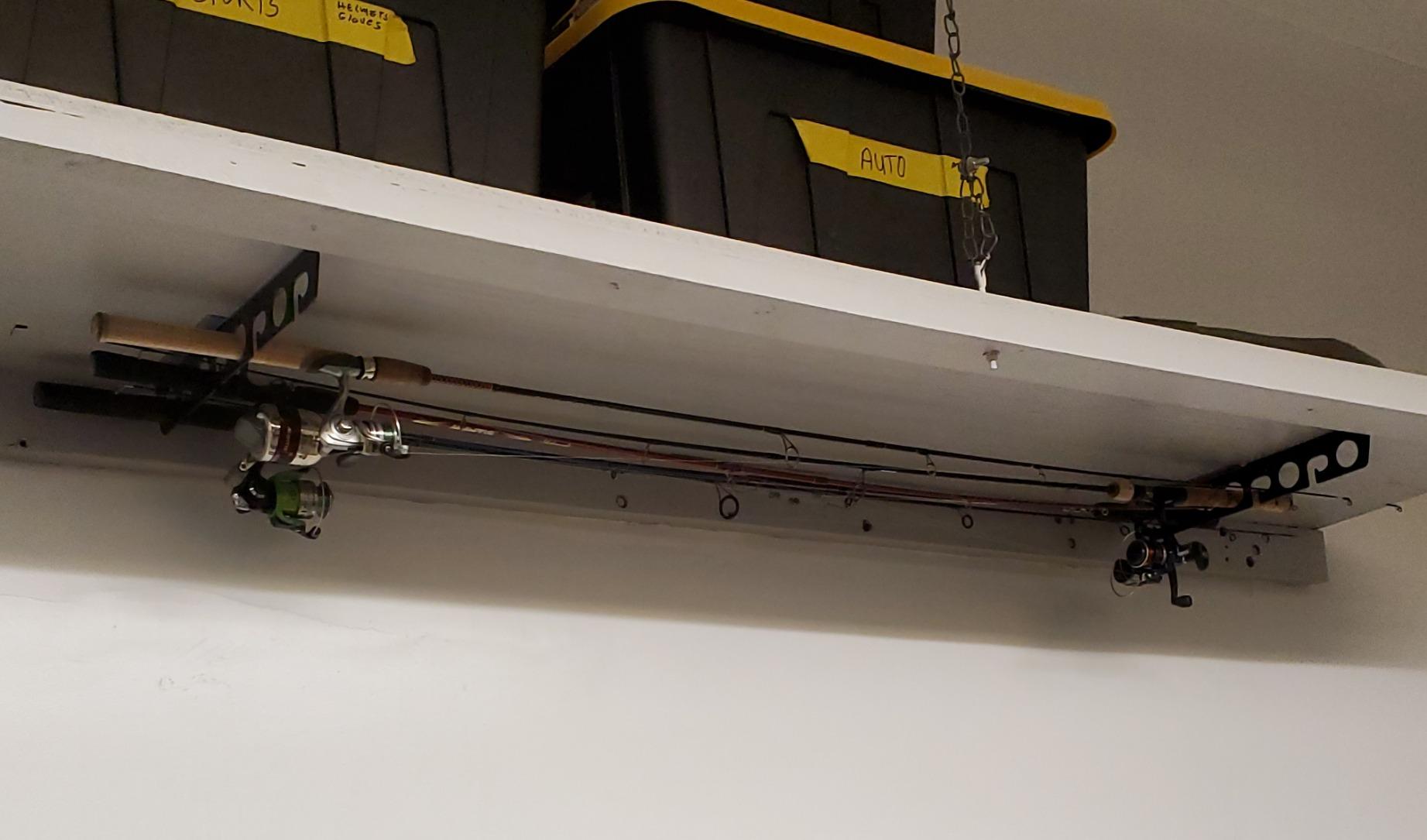 Homydom Fishing Rod/Pole Ceiling/Wall Storage Rack customer photo 2