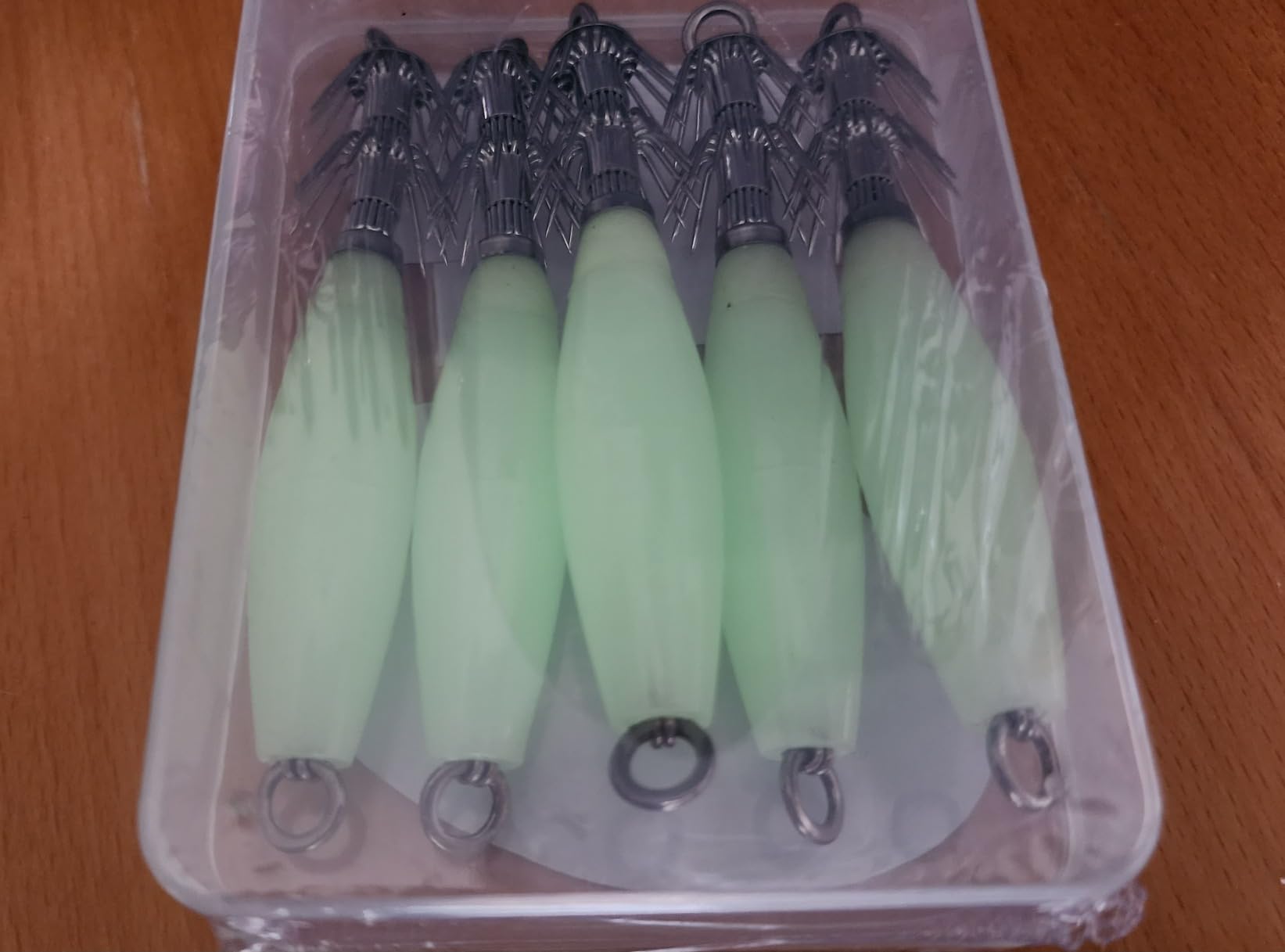 OROOTL Squid Jigs Saltwater Fishing Lures, 5/10pcs Glow Squid Jig Hooks customer photo 2