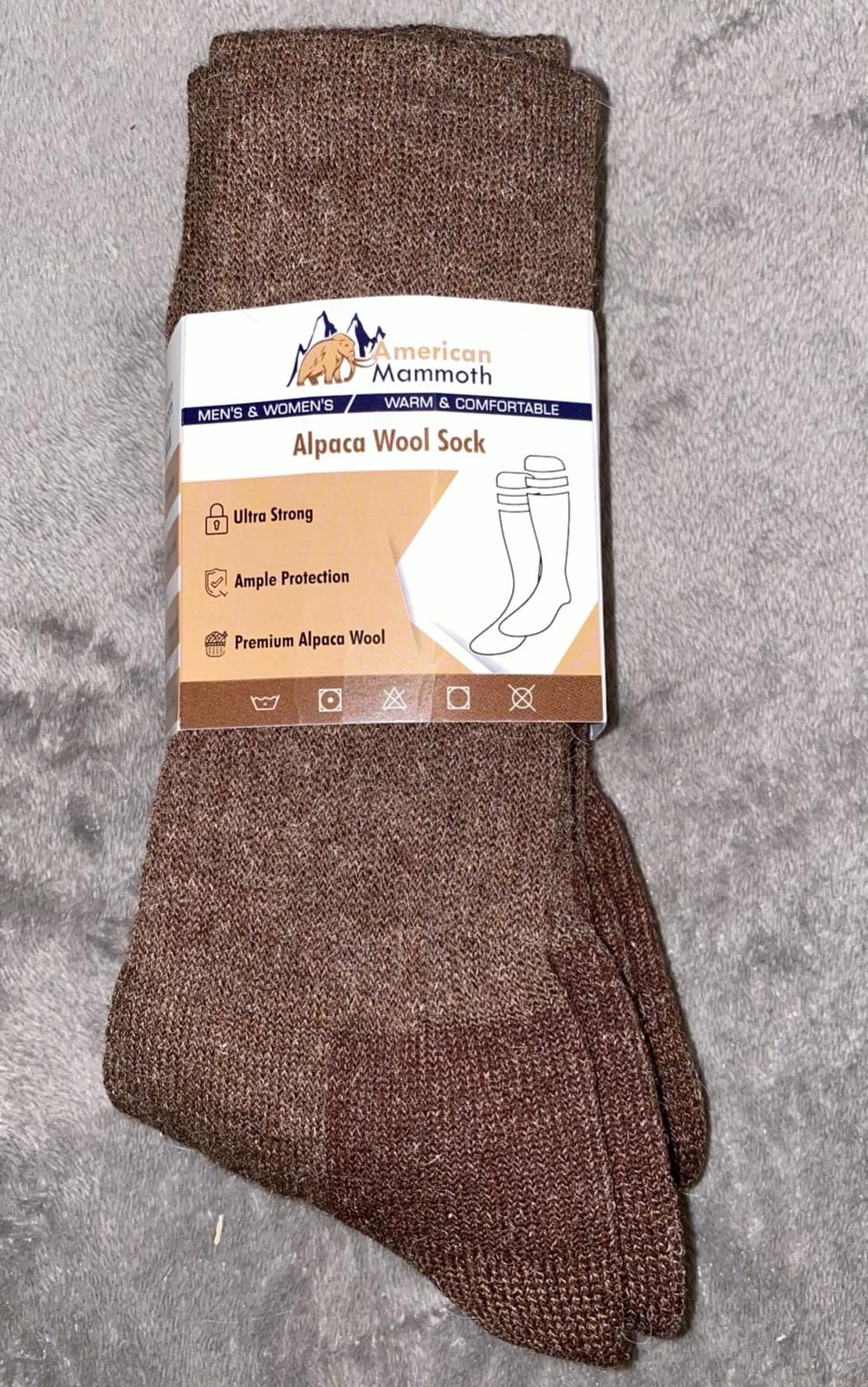 American Mammoth Alpaca Wool Socks for Men & Women Casual Outdoors Hiking Boot 50% Alpaca Wool 50% Merino Wool Blend customer photo 2