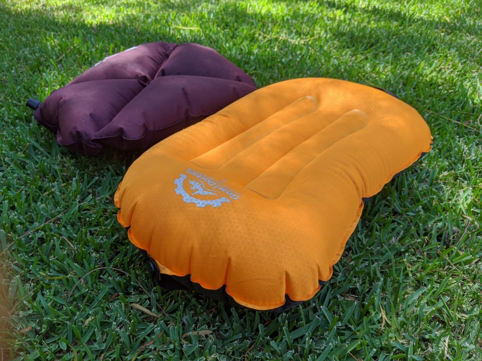 Gear Doctors 3.5oz Compact Ultralight Inflatable Camping Pillow - Inflatable Camp Pillow - Backpacking Pillows Ultralight - Camping Pillows for Sleeping, Hiking, Travel, Beach, Office, Neck, Lumbar Support [Teal] customer photo 2