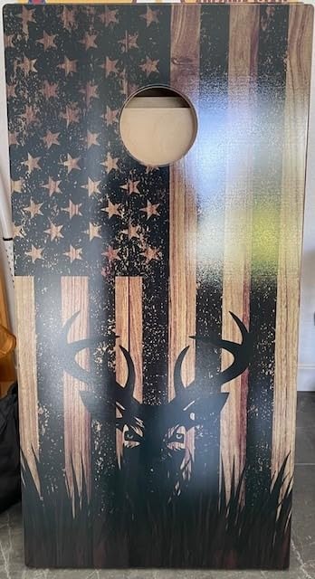 CornholeGamesUSA Pro Cornhole Boards Set | Made in USA | 3/4 Baltic Birch | No Bounce | Triple Thick Legs | Two Brace & Handles, Tournament 2x4 Regulation Set with Score Tower & Cornhole Bags customer photo 1