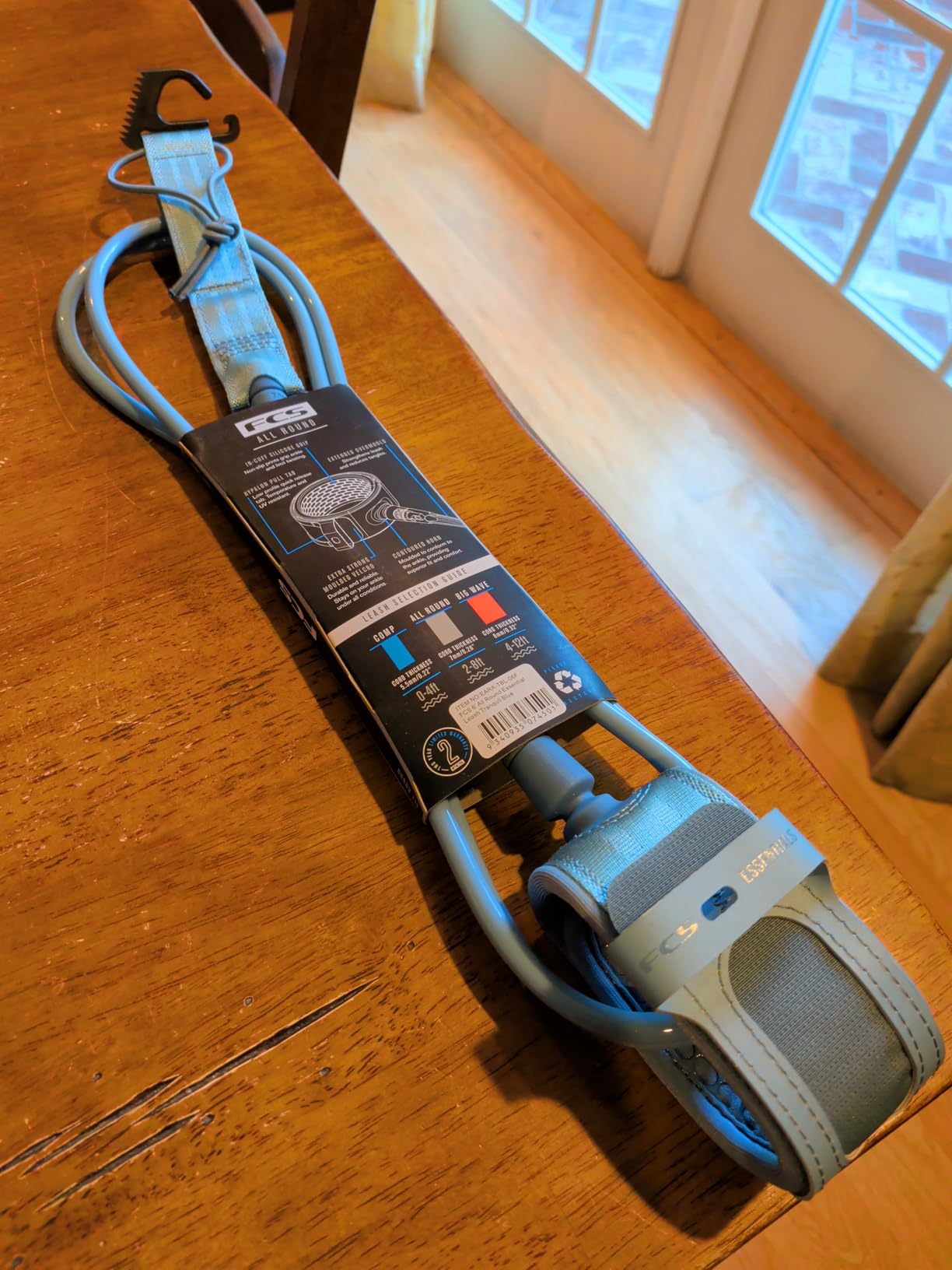 FCS All Round Essential Leash | Lightweight & Durable Surf Leash for 2-8ft Waves, in-Cuff Silicone Grip, Easy-Release Tab customer photo 2