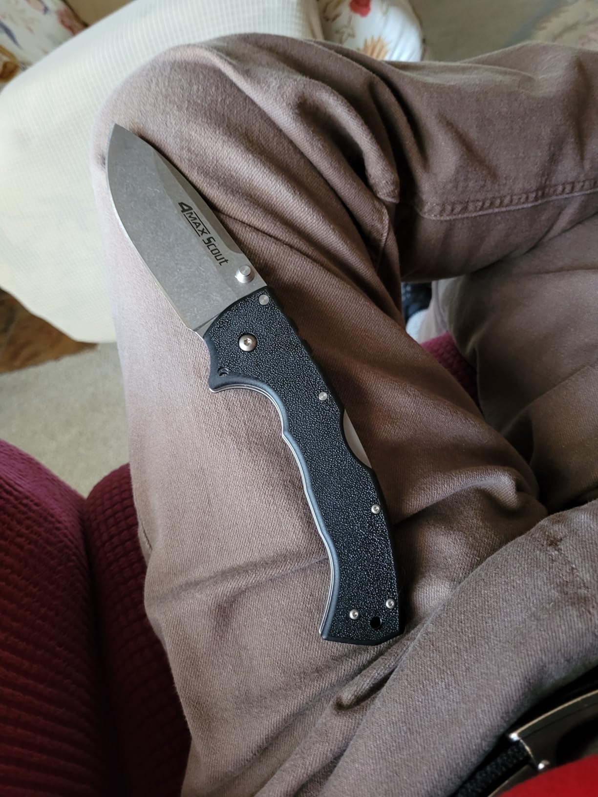 Cold Steel 4-Max Scout Folding Knife with Tri-Ad Lock and G-10 Handle, One Size customer photo 2