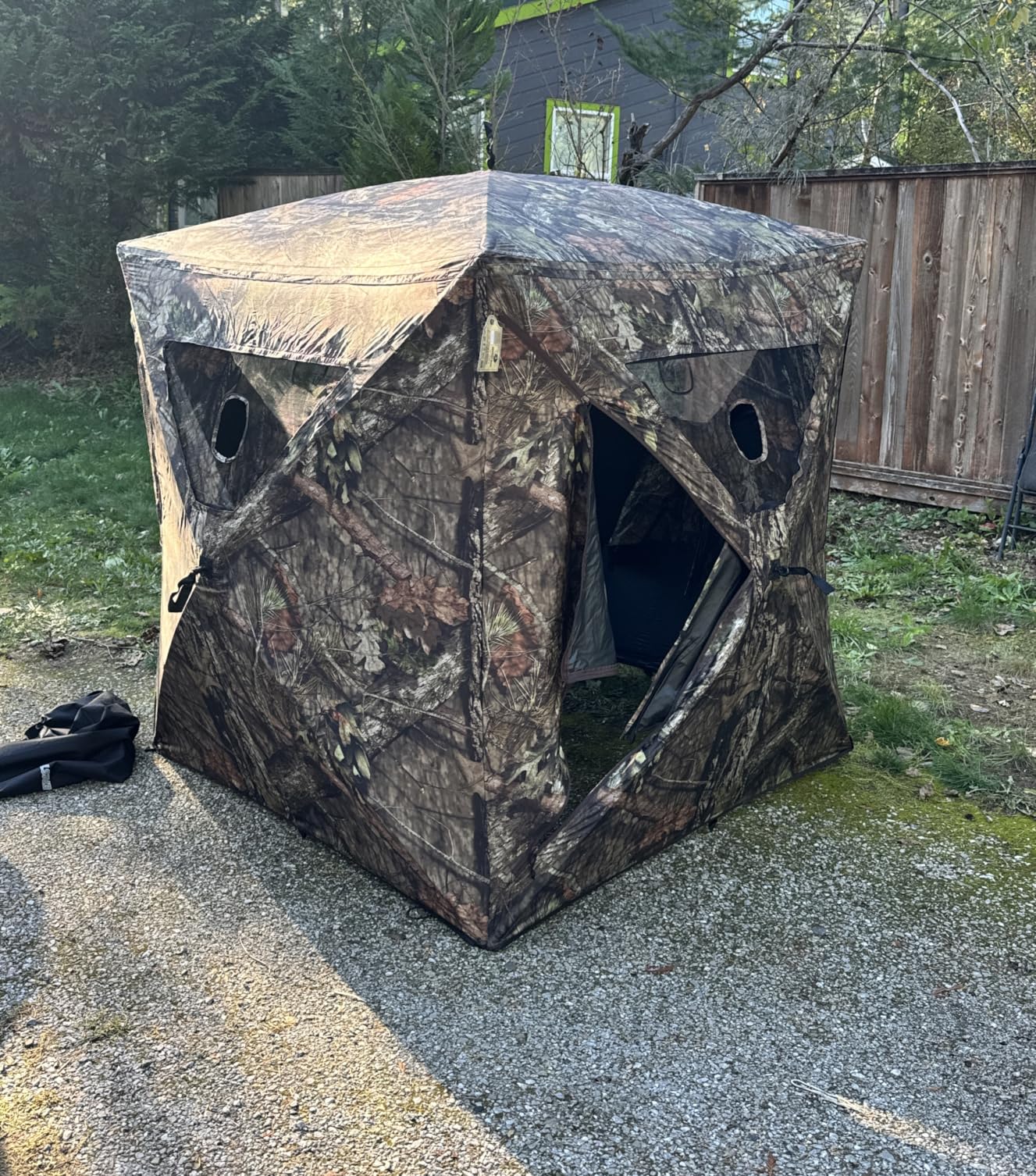 Ameristep Brickhouse Hunting Blind | 3-Person Ground Blind in Mossy Oak Break-Up Country, One Size customer photo 1