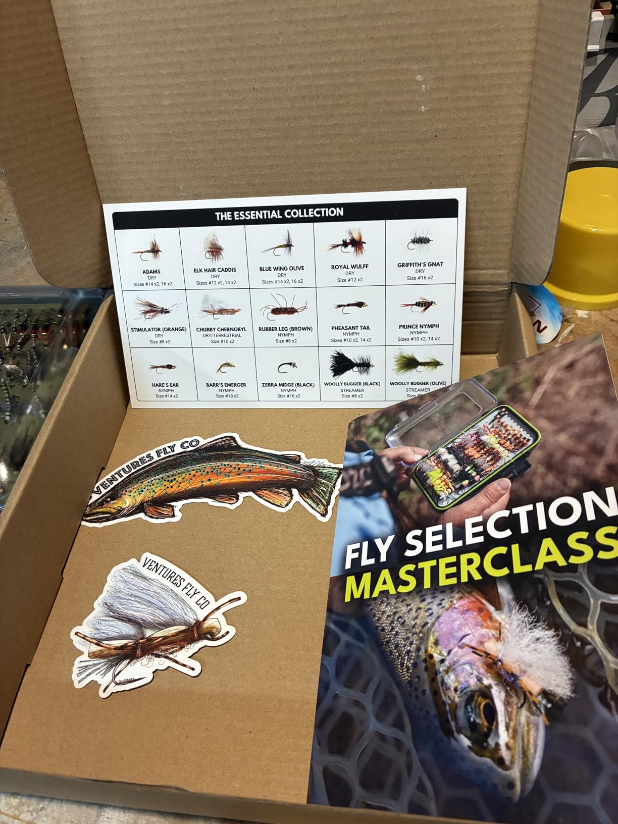 Ventures Fly Co. | 40 Premium Hand Tied Fly Fishing Flies Assortment | Fly Box Included | Dry, Wet, Nymphs, Streamers, Wooly Buggers, Terrestrials | Trout, Bass Lure Set, Kit customer photo 1