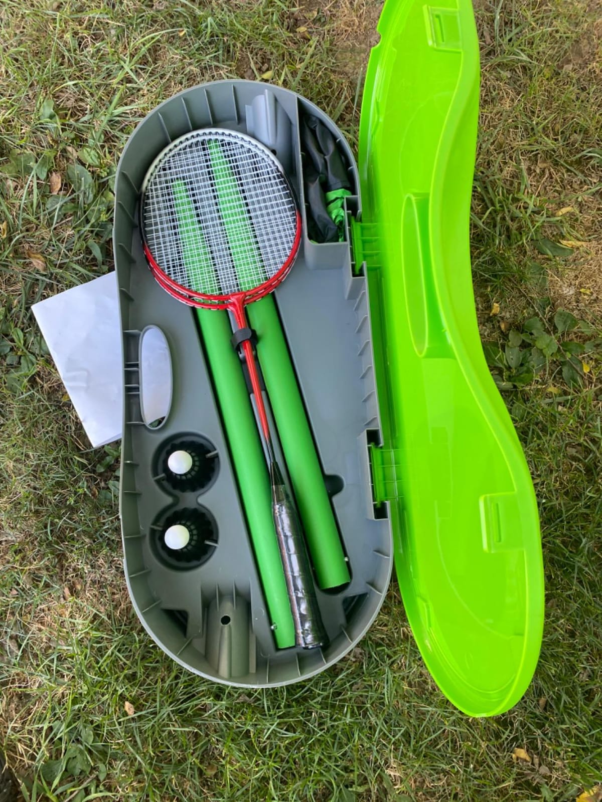 Portable Badminton Net Set, Folding Volleyball Badminton Net, 4 Professional Graphite Badminton Racket, 8 Racket Grip Tape, 4 Shuttlecocks, Family Game, Kids Gift, Backyard Sports customer photo 2