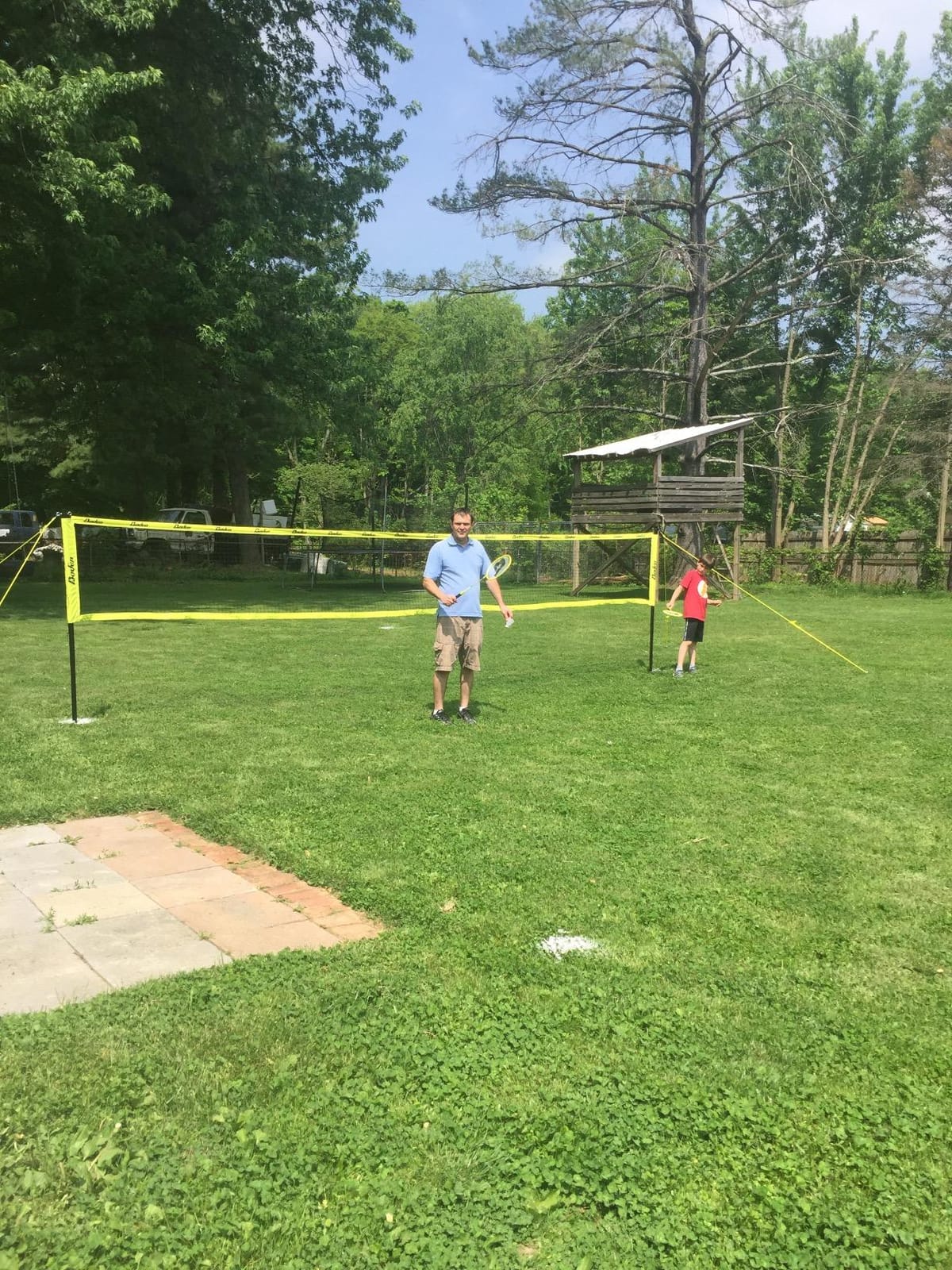 Baden Champions Portable Badminton Set Regulation Net, 4 Racquets, 3 Shuttlecocks, Boundary & Carry Bag Ideal for Backyard Fun with Friends and Family from Kids to Adults customer photo 2