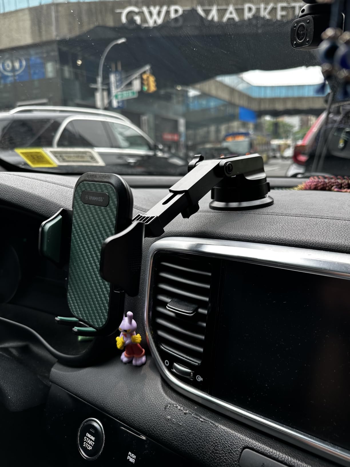 [True Military-Grade] Car Phone Holder VANMASS [Upgraded Strongest Suction&Clip] Cell Phone Mount for Dashboard Windshield Vent Kit, Truck Cradle Stand for iPhone 17 Pro Max 16 15 14 Android, Ink Black customer photo 1