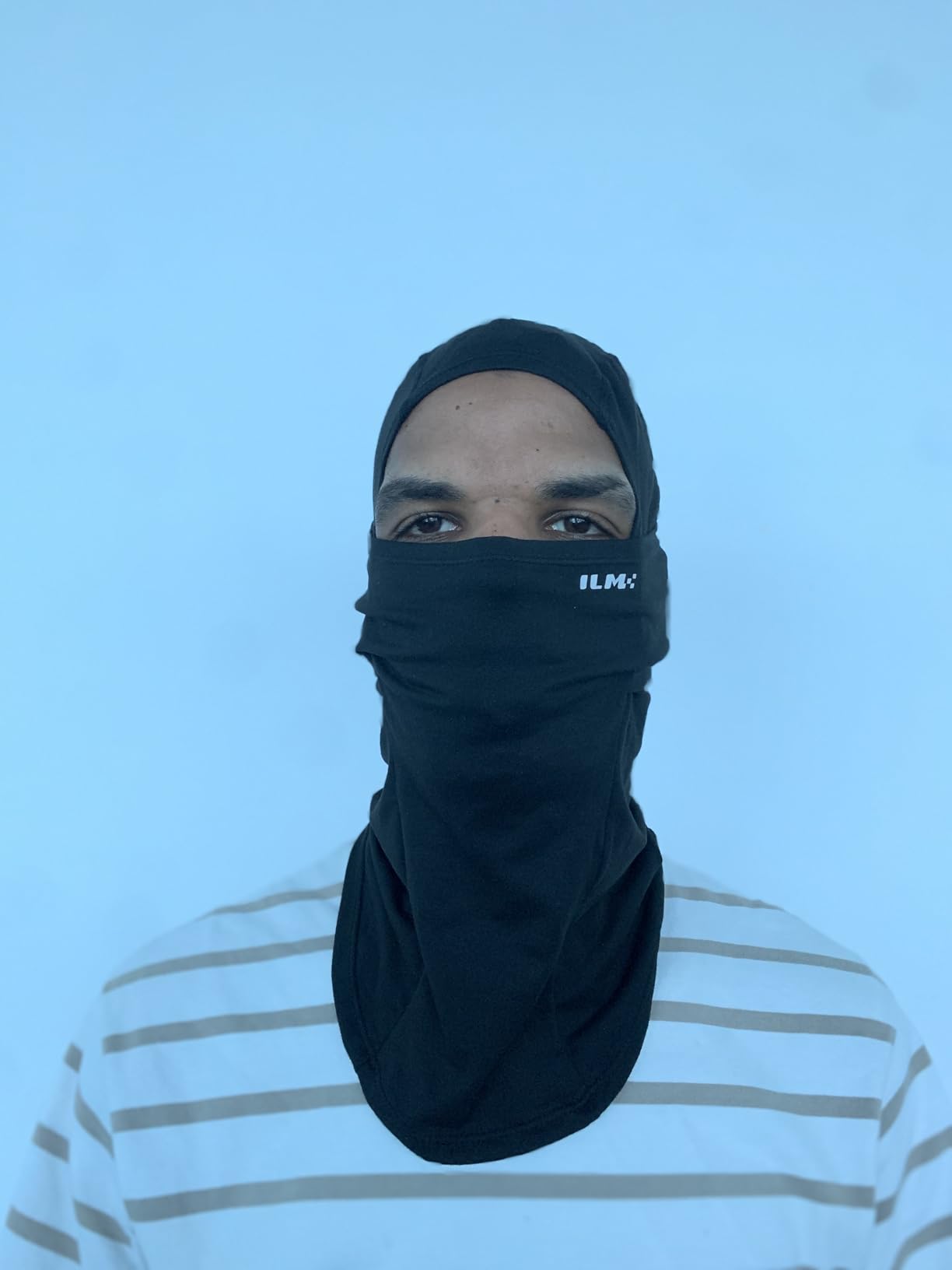 ILM Adult Motorcycle Balaclava Face Mask for Ski FM01A Men Women Black | Earbud/Braid Channels, Windproof, Stretch, Helmet-Compatible, Motorbike/Snowboard/Cycling customer photo 1
