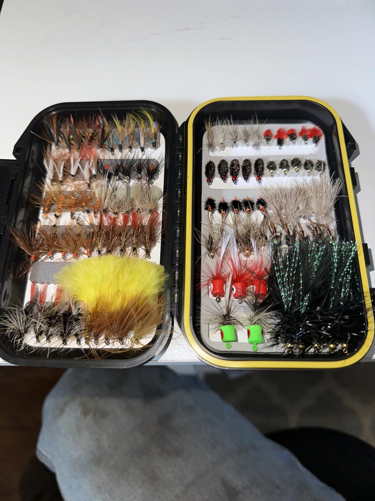 Fly Fishing Flies Assortment Kit Dry Wet Nyphms Tenkara Popper Streamer Woolly Bugger for Trout Bass Salmon Steelhead with Fly Box customer photo 1