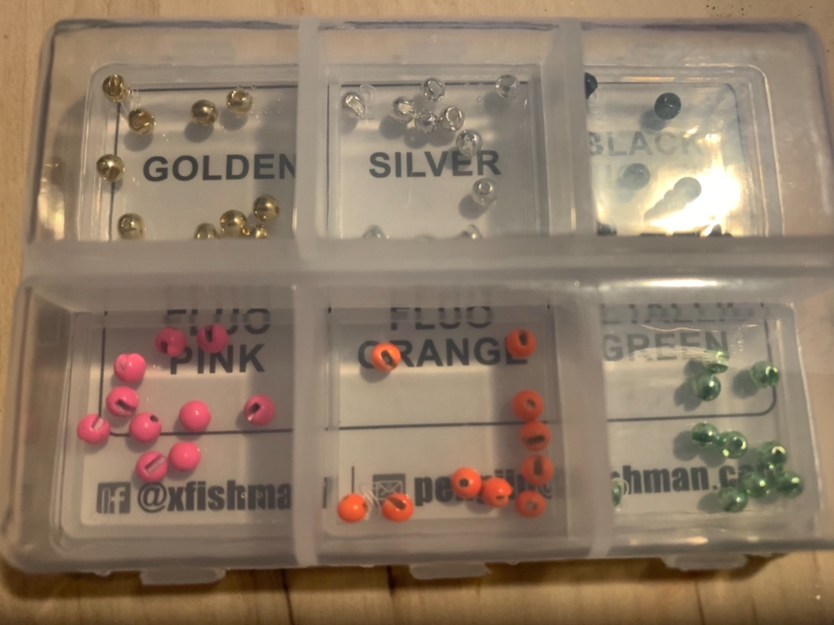 XFISHMAN Tungsten-Slot-Beads-Fly-Tying-Beads-Heads-Assortment Fly Tying Materials Nymph for Fly Fishing Slotted Tungsten Beads 60 Pack customer photo 2