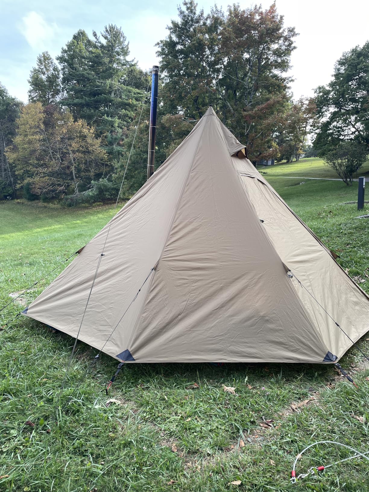 4 Persons 5lb Lightweight Tipi Hot Tents with Stove Jack, 7'3