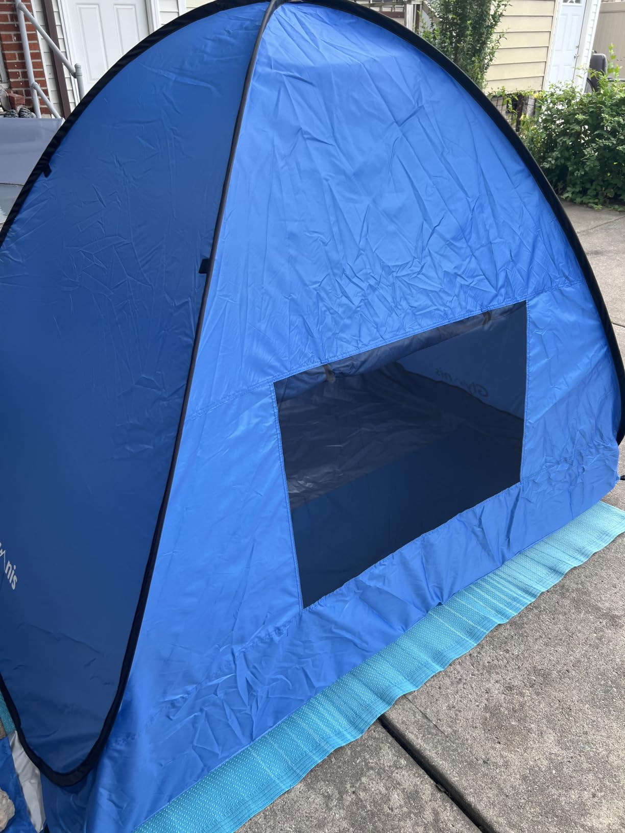 Glymnis Pop Up Beach Tent for 1-2 Person, UPF 50+, Instant Setup, Portable | 190T Silver Coated, No Assembly, Zippered Door Privacy, Front Floor & Mesh window, Portable Carry Bag customer photo 1