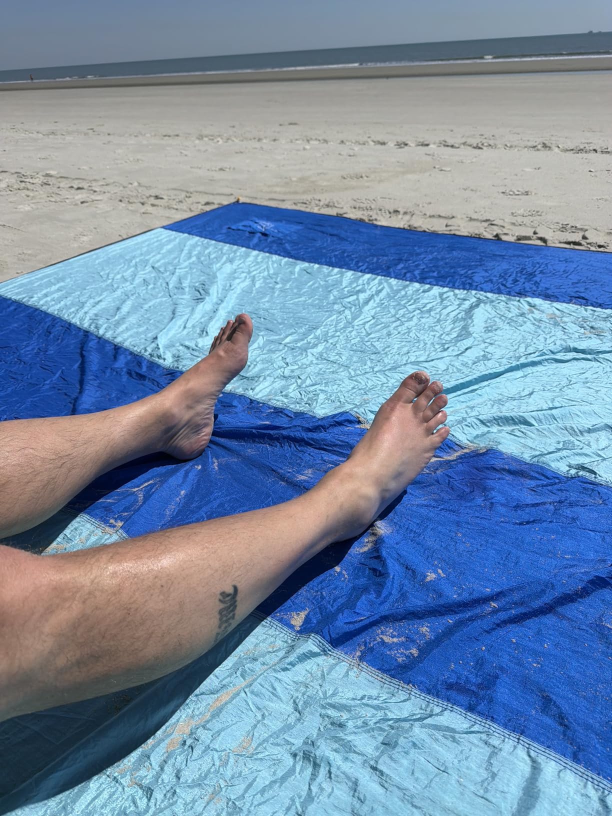 OCOOPA Bohemian Beach Blanket Waterproof Sandproof, 10'X 9' Extra Large, Soft and Durable, Sand Free, Light Weight and Portable, Perfect for Travel Camping, Beach Vacation customer photo 2