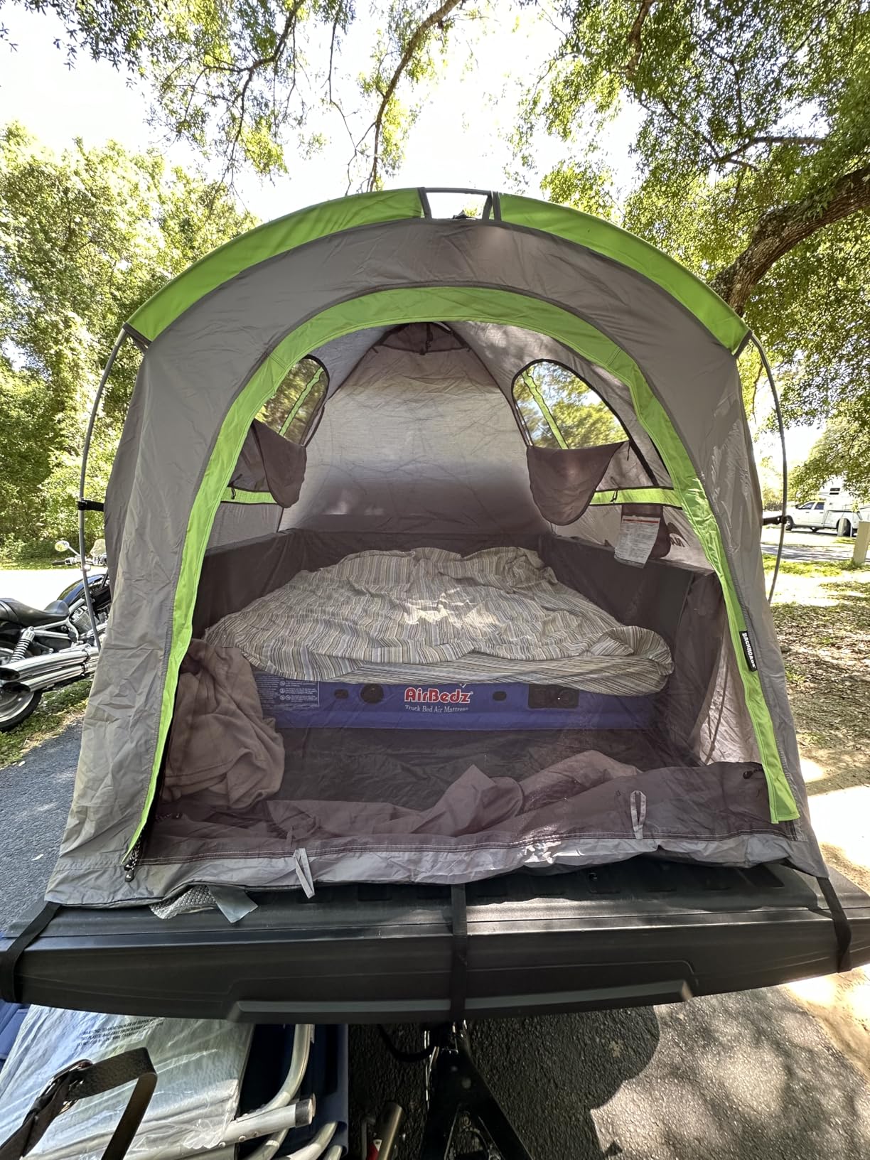 Pittman Outdoors AirBedz Mattress - Truck Bed Air Mattress with 25% More Coverage, Built-in Rechargeable Battery Pump, Carry Bag & Repair Kit - Full Size - Short Bed - 5.5' - 5.8' - Tan, PPI-504 customer photo 2