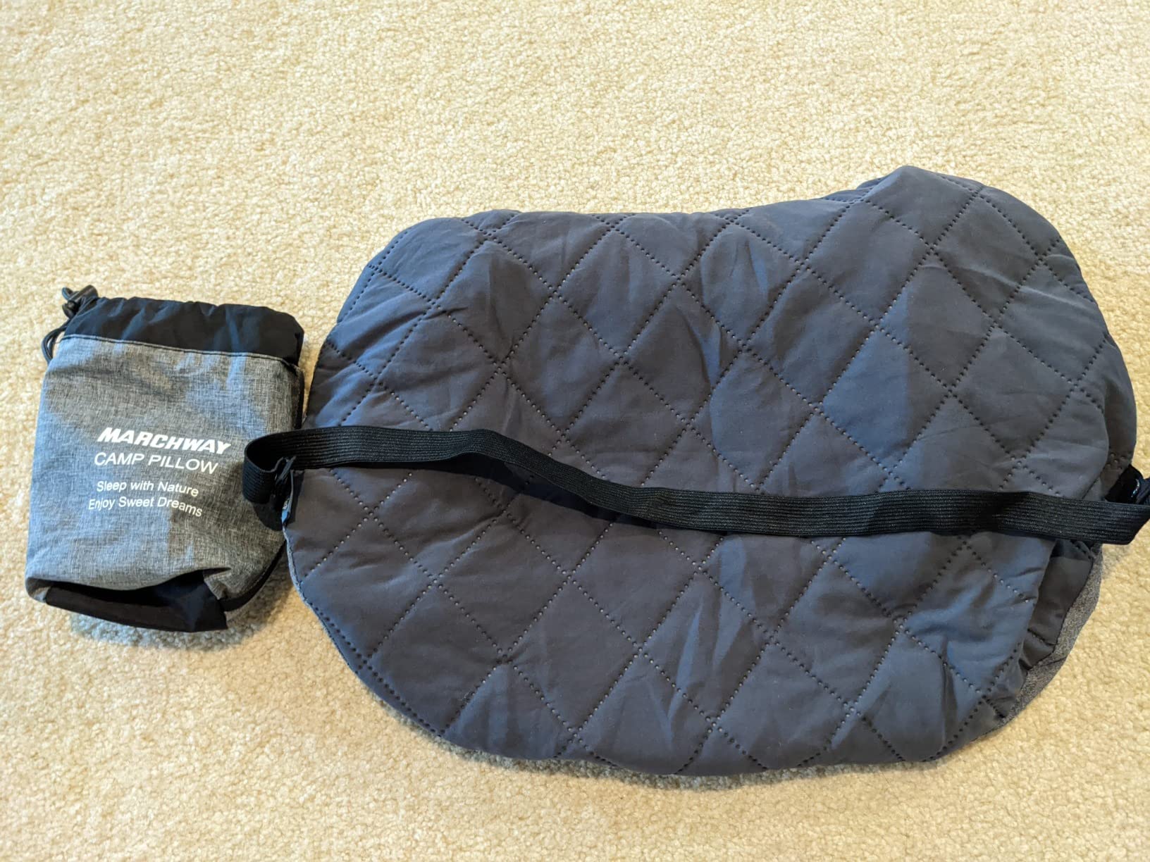 MARCHWAY Ultralight Inflatable Camping Pillow with Soft Washable Cover, Compact Compressible Portable Travel Air Pillow for Outdoor Camp, Sport, Hiking, Backpacking Sleep (Grey) customer photo 2
