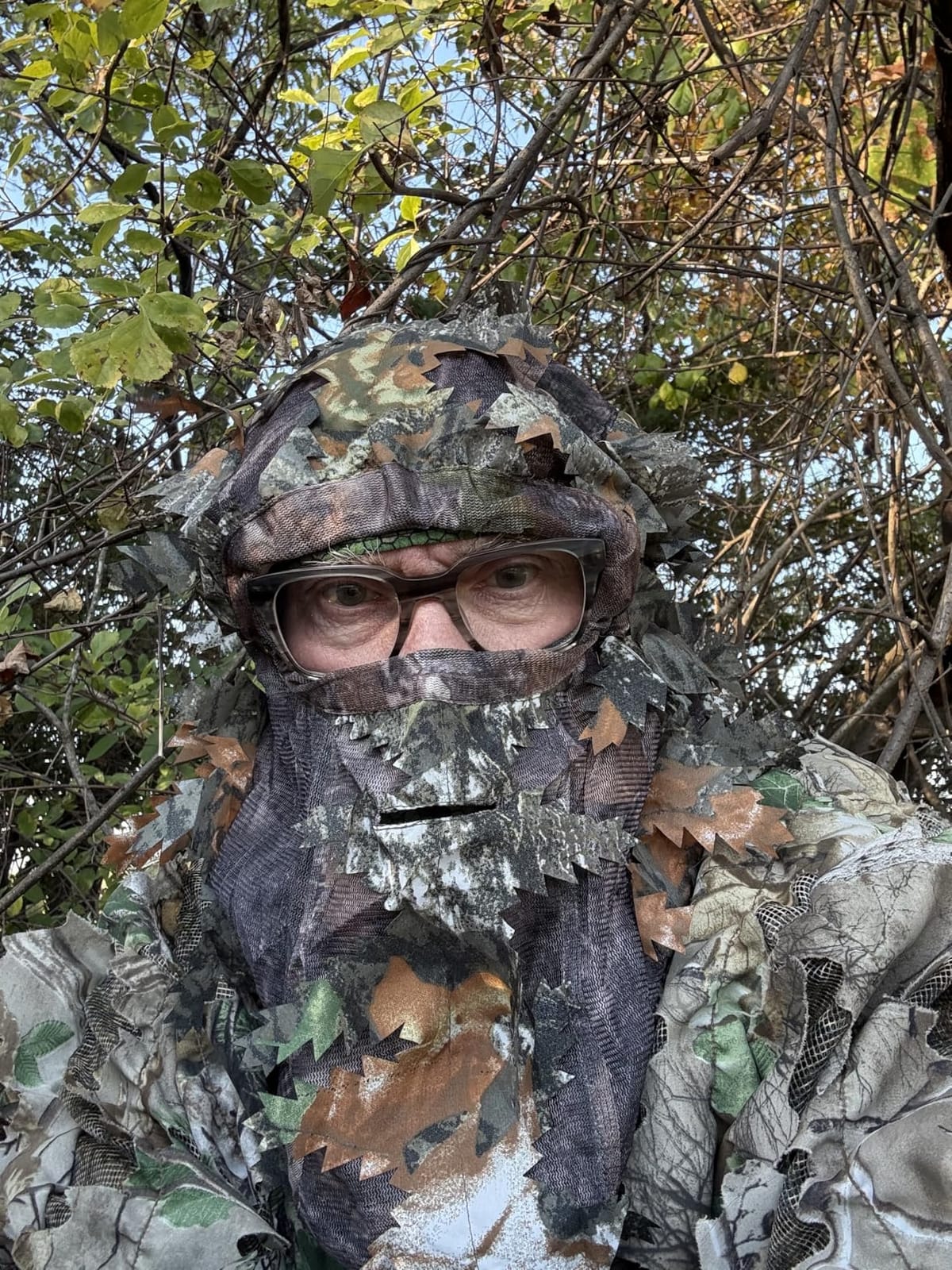 Sintege 3 Pieces 3D Camo Turkey Hunting Face Mask Camouflage Leafy Hat Ghillie Face Covering 3D Full Cover Camo Headwear Turkey Hunting Gear Accessories customer photo 1