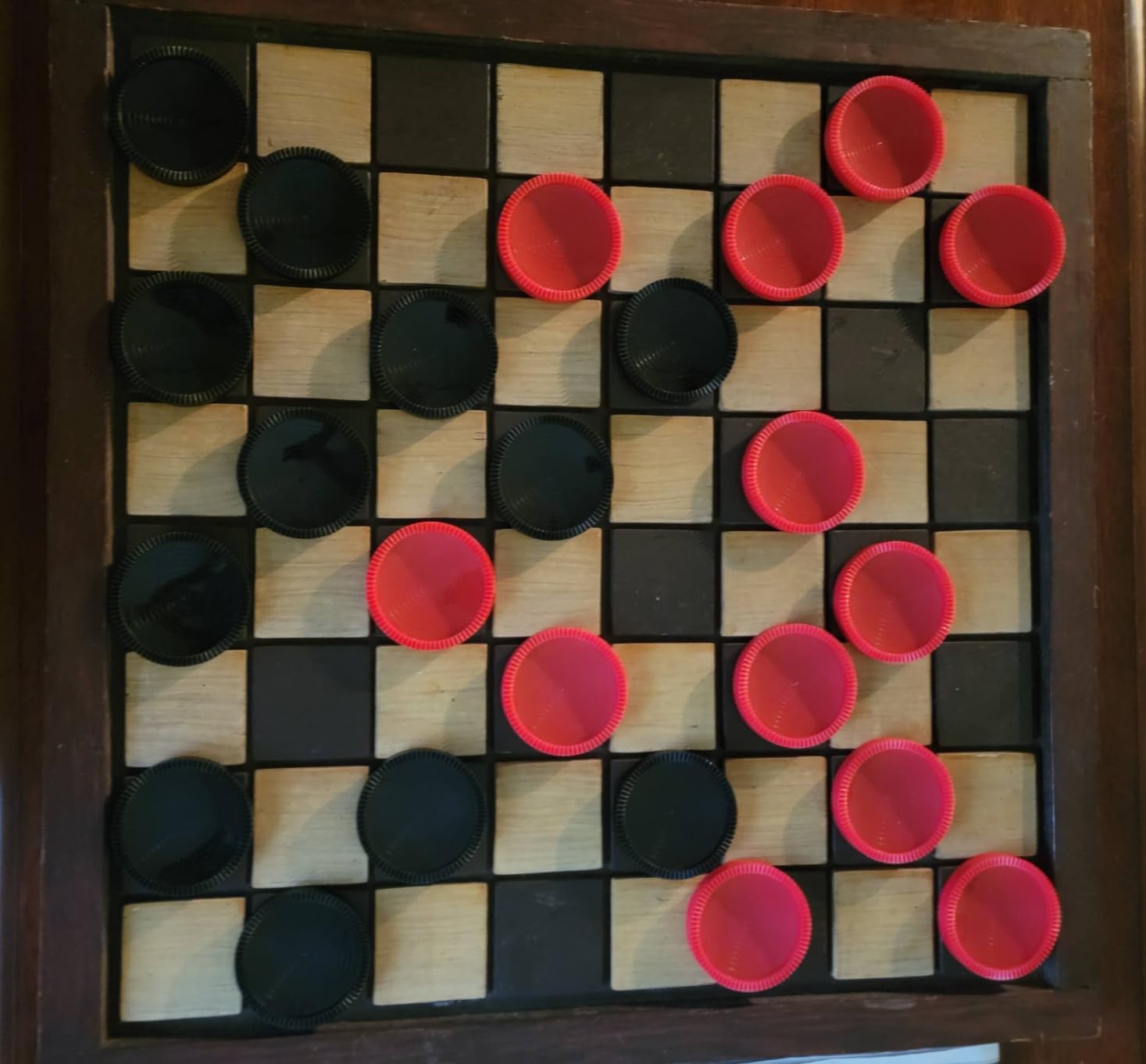 3-in-1 Vintage Giant Checkers, Tic, Tac, Toe, with Reversible Mat, 24 Chips, Family Board Game, Lawn Game, BBQ Party Favor, Indoor and Outdoor Activity for Kids and Adults customer photo 1