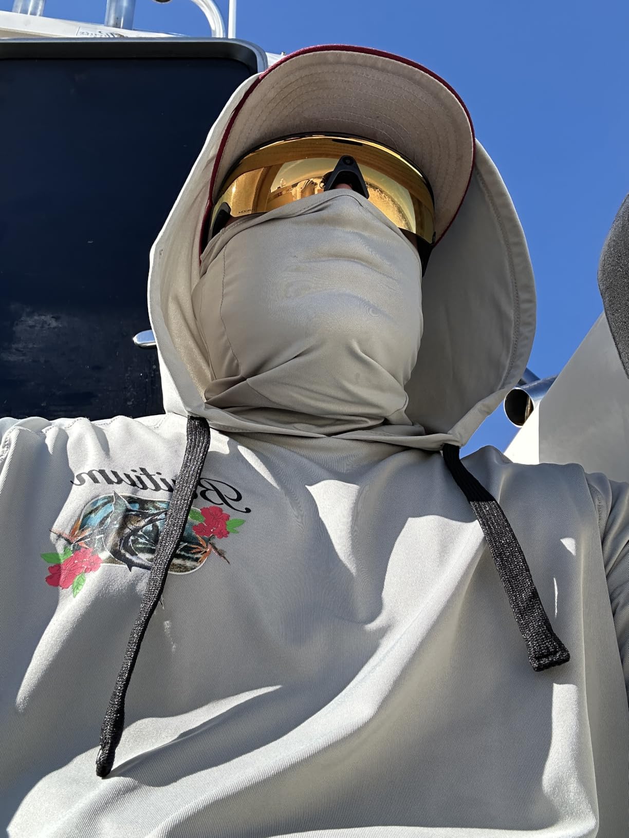 Fishing Shirts for Men, UPF50 Hooded Long Sleeve with Gaiter, Sun Protection Dry Fit Apparel, Face Mask, Fishing Clothes customer photo 1