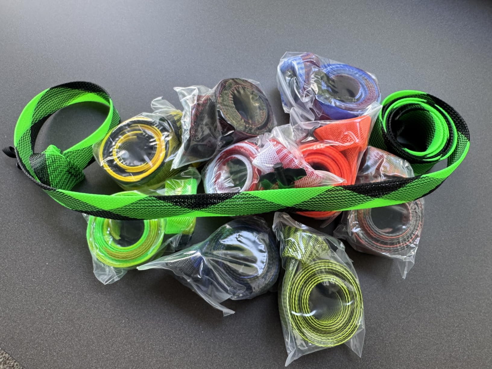 NATRUTH Rod Sock Fishing(10pcs), Rod Sleeve Rod Covers 67inches/74.8inches Braided Mesh with Lanyard Rod Protector Pole Gloves Fishing Tools. Flat or Pointed End/Spinning for Casting Sea Fishing Rod customer photo 1