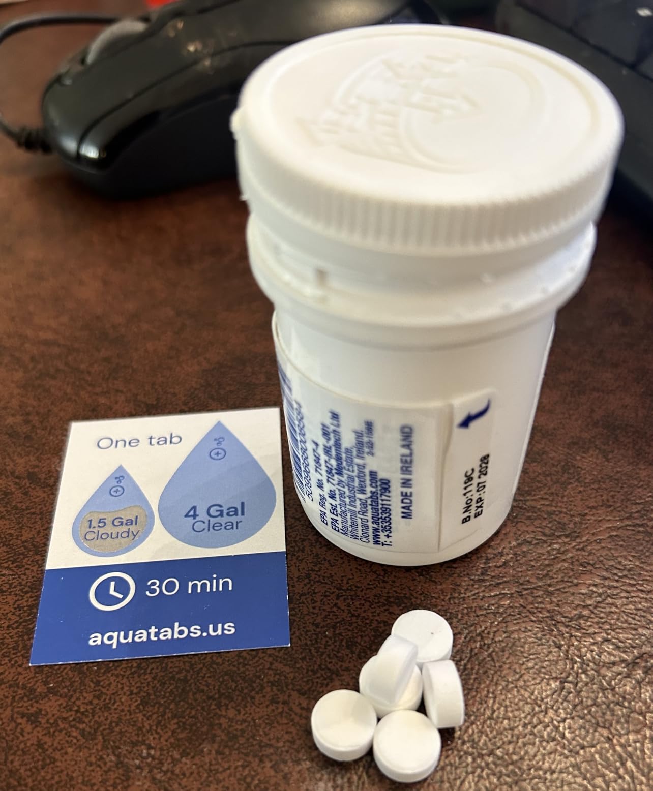 Aquatabs Water Purification Tablets (397mg, 100 Pack). Water Filtration System for Camping, Boating, Emergency Water, Survival Kit, and Marine. Easy-to-Use Water Purifier Treatment. customer photo 1