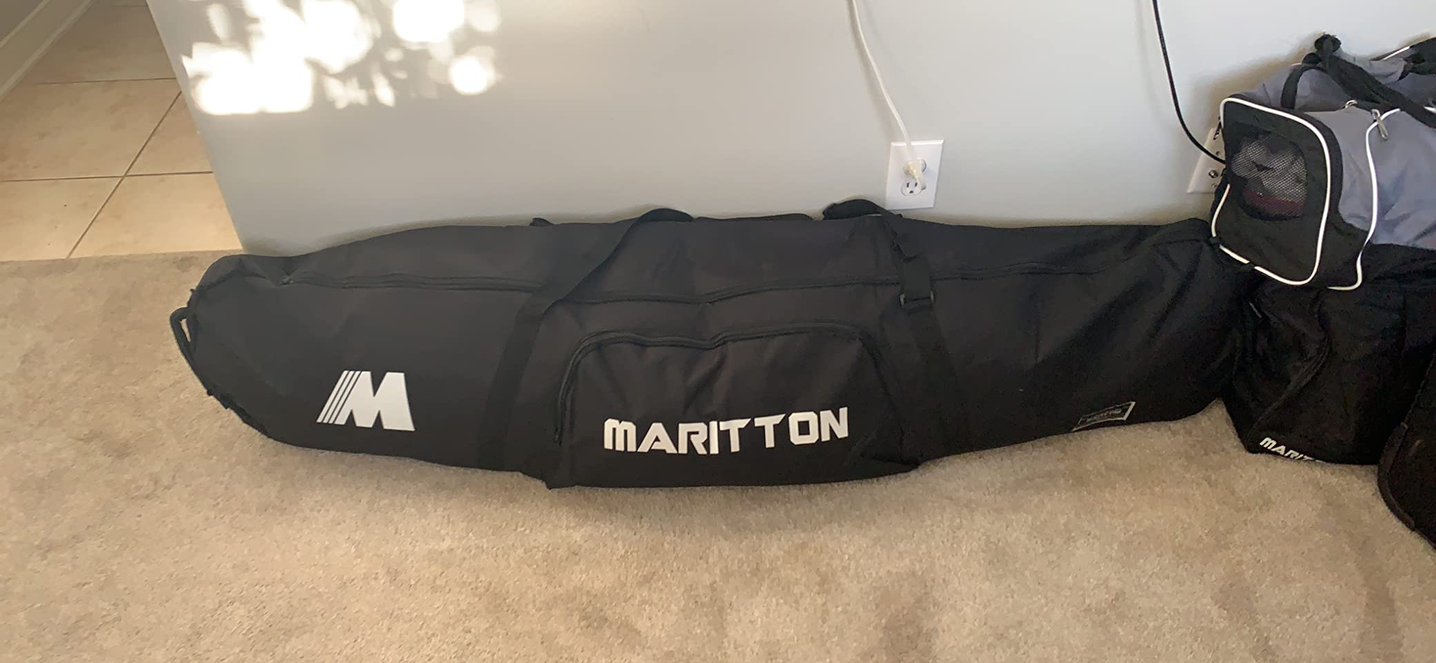 Padded Snowboard and Boot Bag Combo, Store Transport Snowboard Up to 165 cm and Boots Up to Size 13, Two-Piece Snowboard Travel Bags. customer photo 1