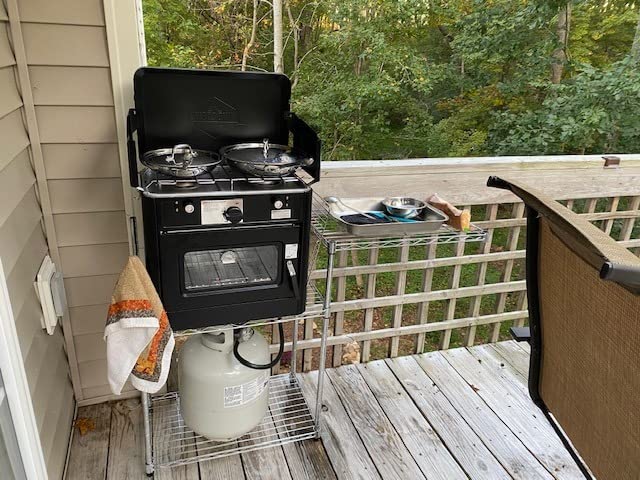 Hike Crew Outdoor Gas Camping Oven w/Carry Bag | CSA Approved Portable Propane-Powered 2-Burner Stove & Auto Ignition, Built-In Thermometer | Hose & Regulator Included customer photo 2