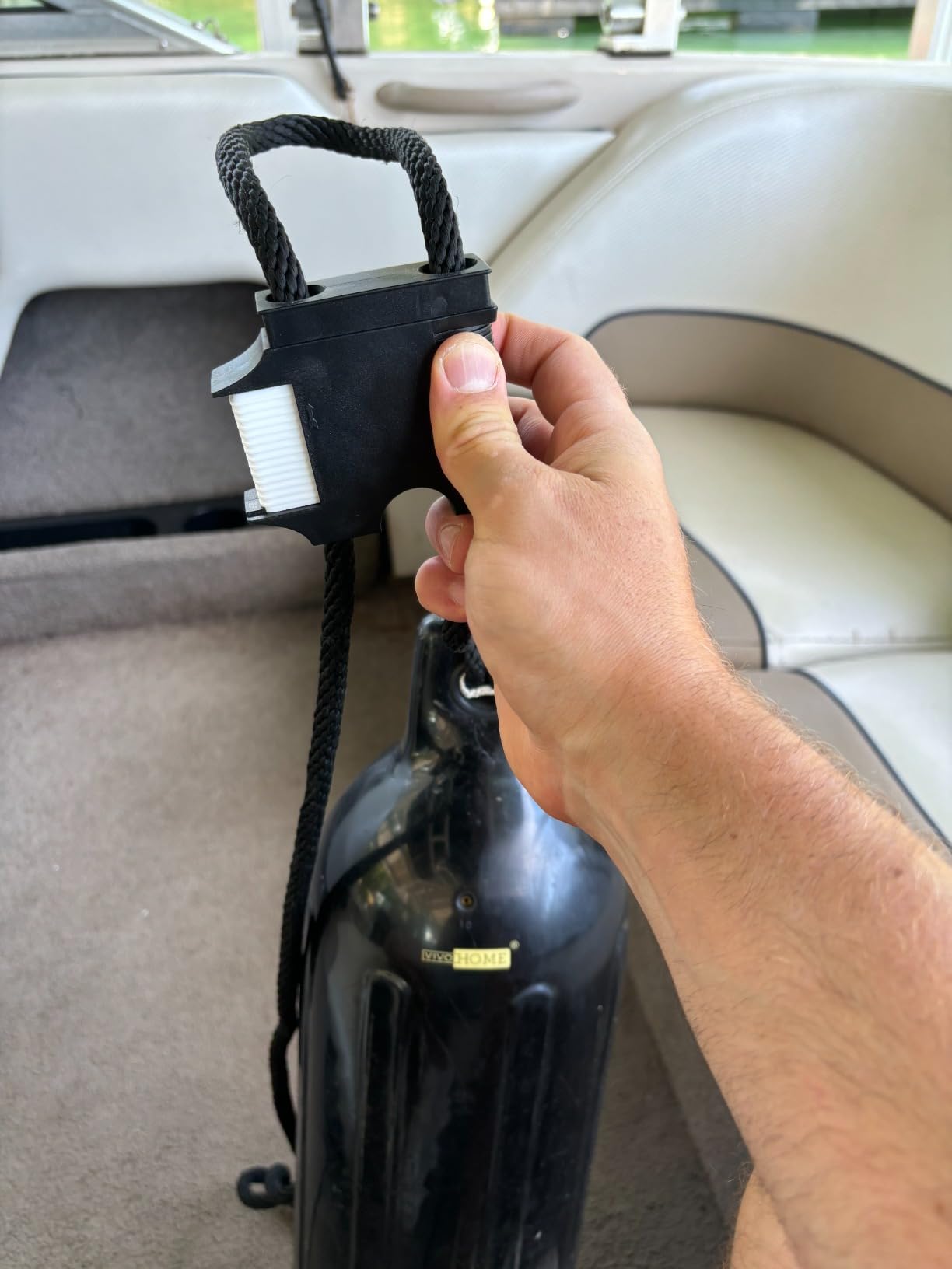 Huntury Boat Fender Hanger, Boat Rail and Cleat Fender Clips, Quick Connect and Release Fender Lines, Boat Bumper Adjuster customer photo 1
