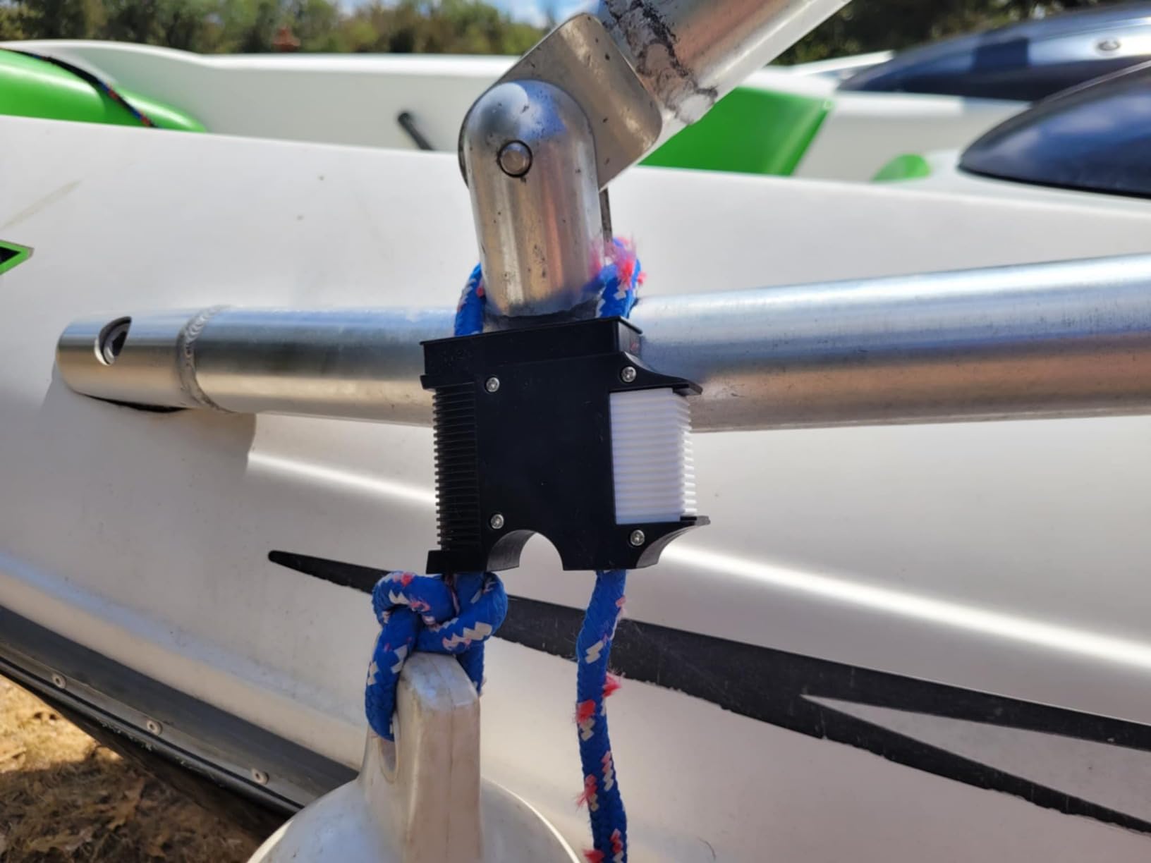 Huntury Boat Fender Hanger, Boat Rail and Cleat Fender Clips, Quick Connect and Release Fender Lines, Boat Bumper Adjuster customer photo 2