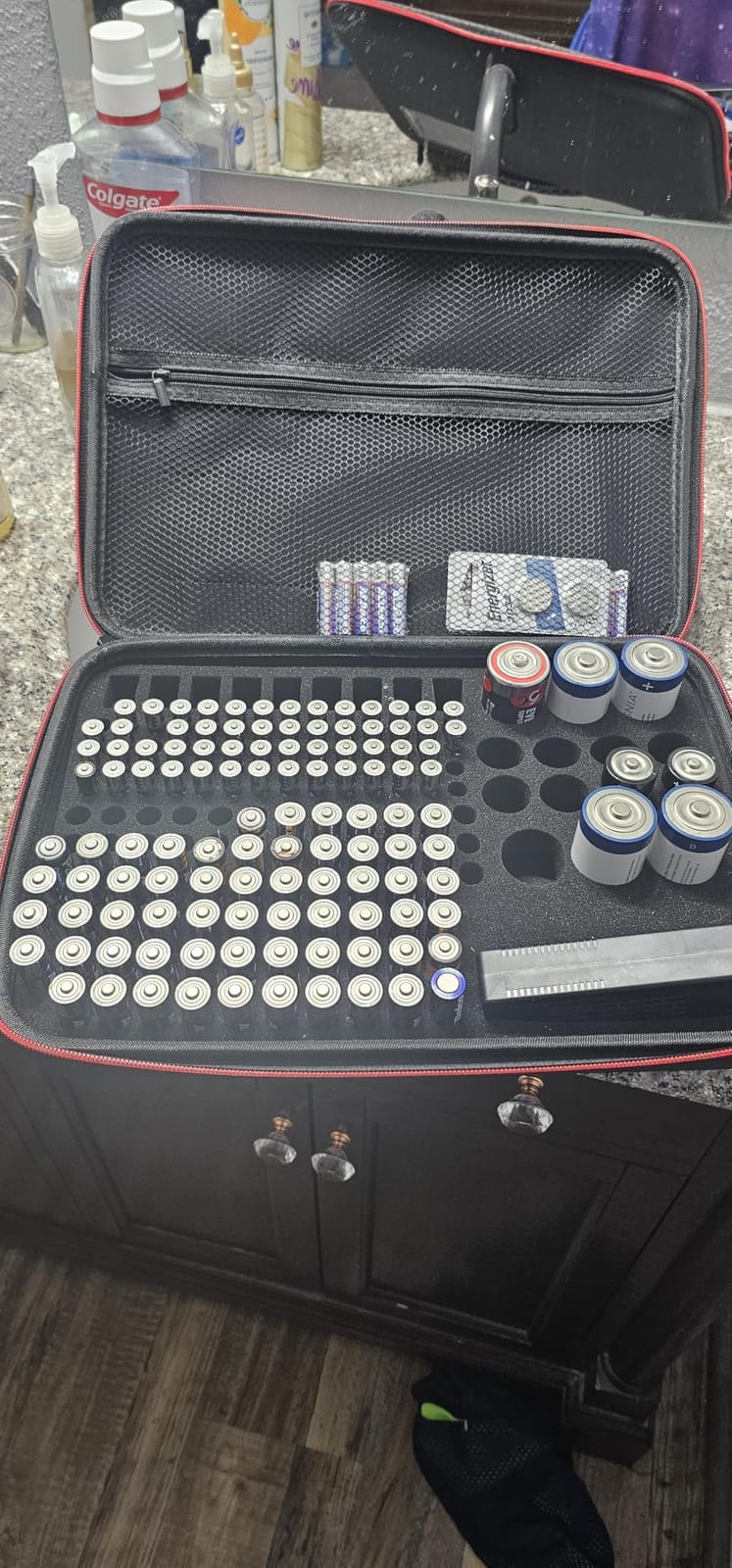 Battery Organizer Storage Box with Tester, Battery Vault Case Fireproof Waterproof Explosionproof Holder Box with Tester BT-168 Checker Carrying Case Container Bag Fit for 200+ Batteries AA AAA C D 9V customer photo 2