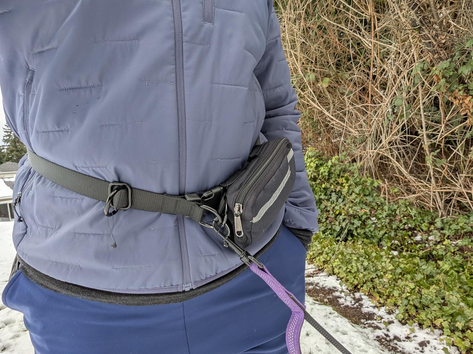 Tuff Pupper Hands Free Bungee Dog Leash, Waist Belt for Running & Walking | Heavy Duty for One Large Dog up to 125 lb, Shock Absorbing with Lumbar Support & Reflective Padded Handles for Jogging customer photo 1