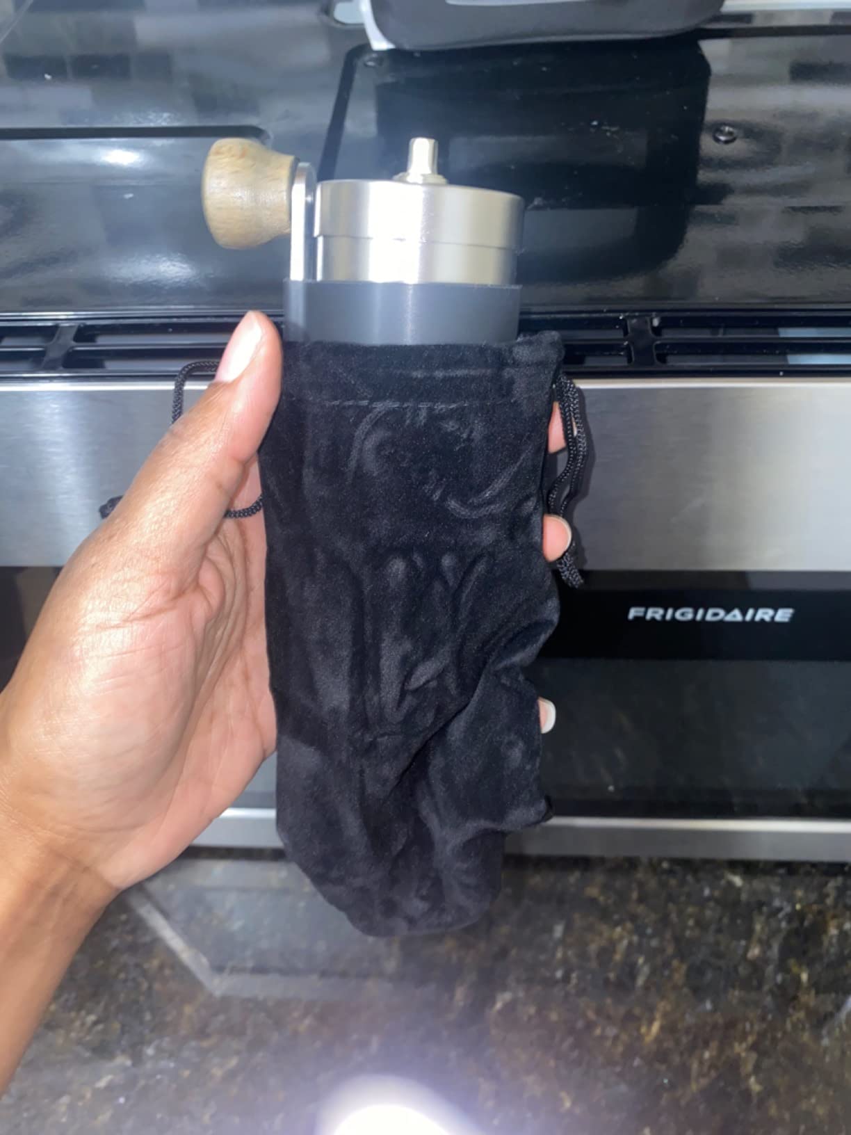 Manual Coffee Grinder, Portable Burr Mill | 304 Stainless Steel, Ceramic Burr, 20g Capacity, Adjustable Grind, For Home, Office, Travel and Camping customer photo 2
