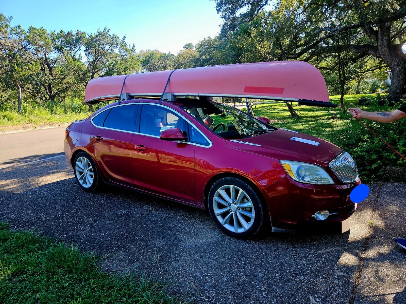 Deluxe Canoe Foam Blocks for Roof Universal Canoe Carrier Kit Soft Canoe Pads Car Top Roof Racks Foam Pads with Tie-Downs, 6 inch customer photo 1