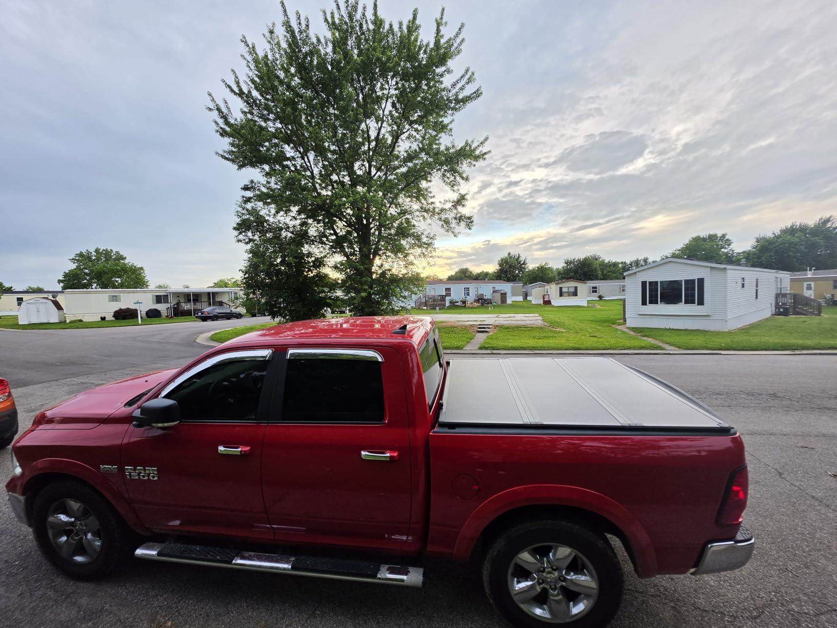 Toptiny Hard Folding Truck Bed Tonneau Cover | HTF011 | Fits 2009-2026 Dodge Ram 1500 5' 7