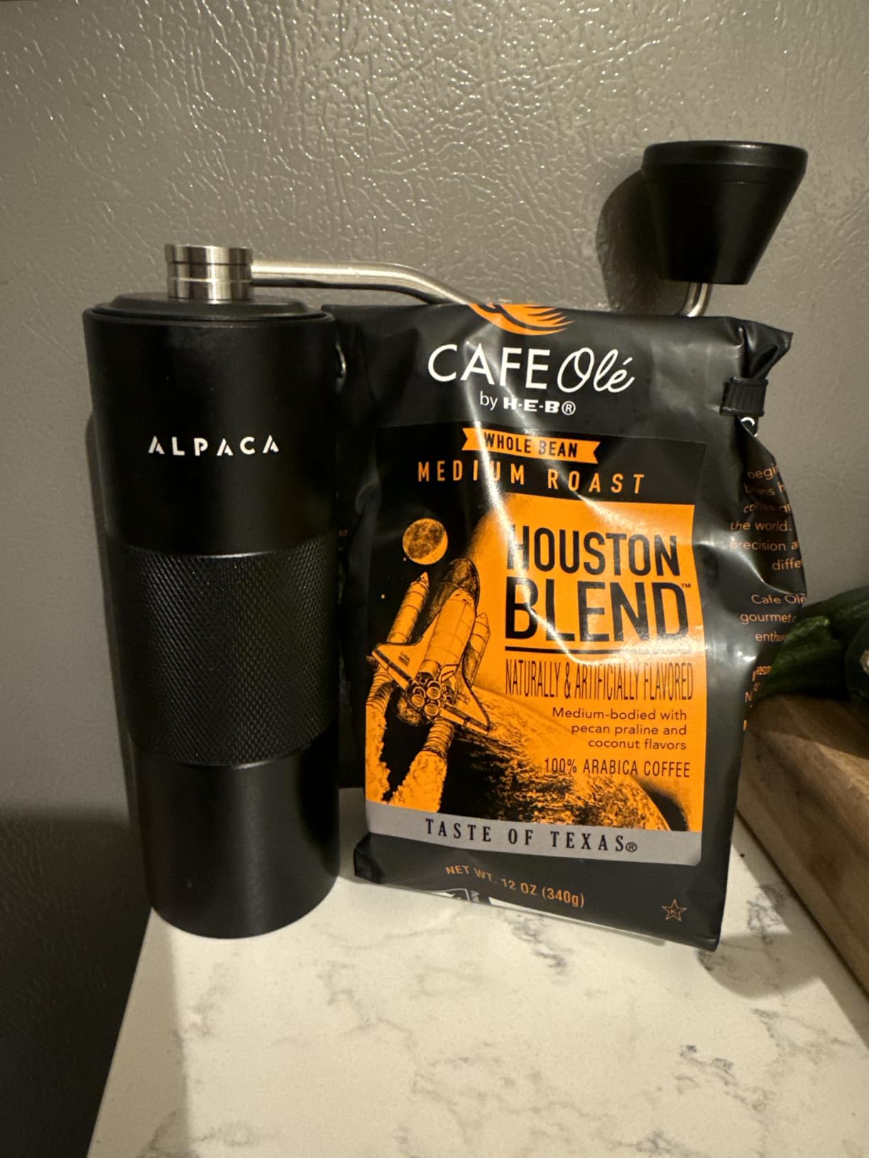 Premium Manual Coffee Grinder for Espresso, Pour Over & French Press with Stainless Steel Conical Burr, Precision Adjustable Hand Grinder, Compact Travel Size - by Alpaca Ventures customer photo 1
