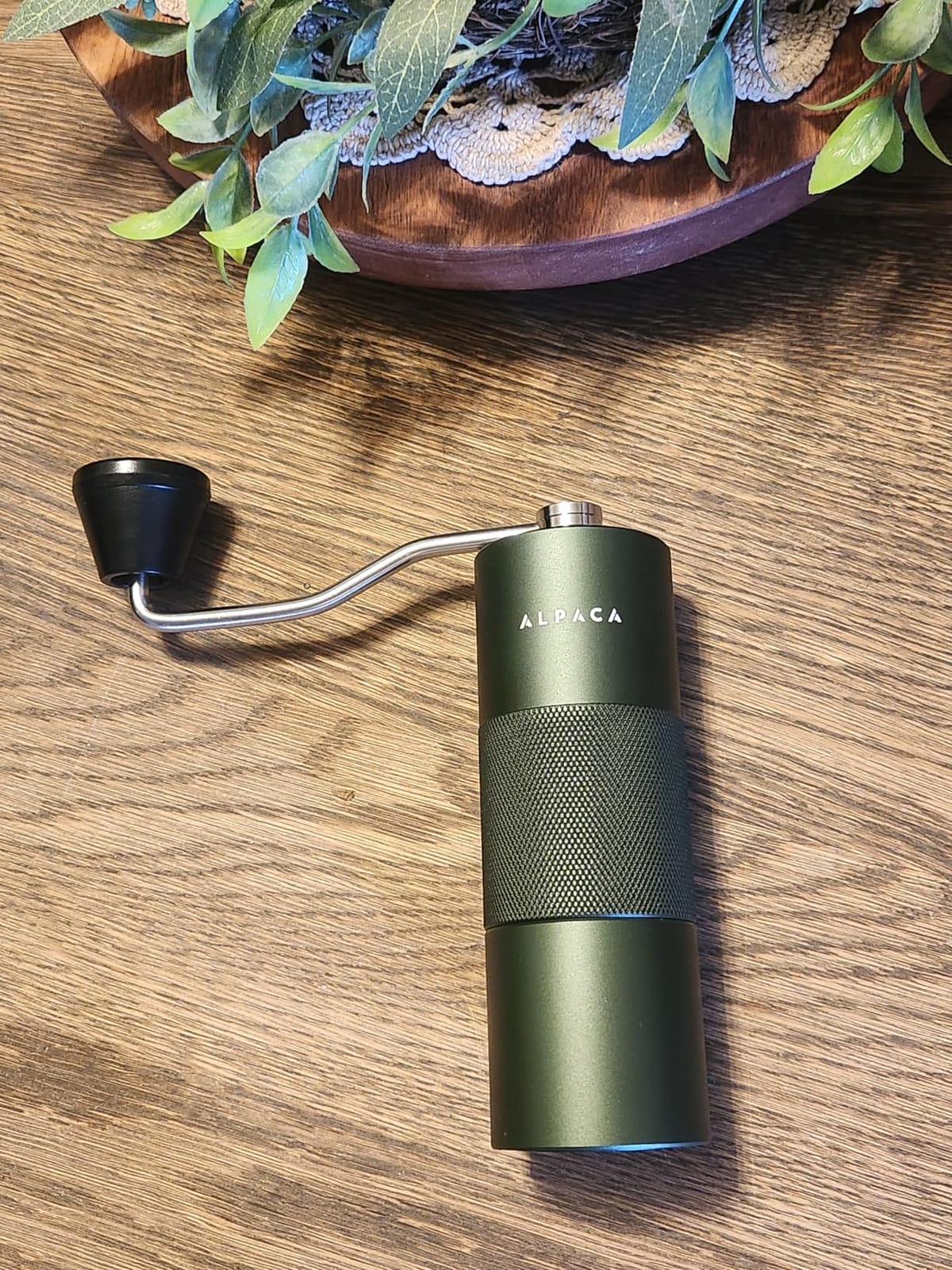 Premium Manual Coffee Grinder for Espresso, Pour Over & French Press with Stainless Steel Conical Burr, Precision Adjustable Hand Grinder, Compact Travel Size - by Alpaca Ventures customer photo 2