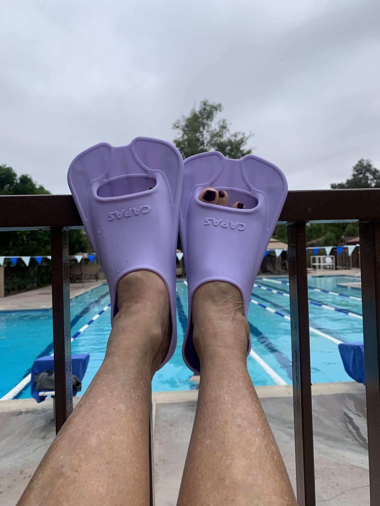 CAPAS Swim Training Fins, Short Blade Pool Lap Swimming Fins with Mesh Bag customer photo 2