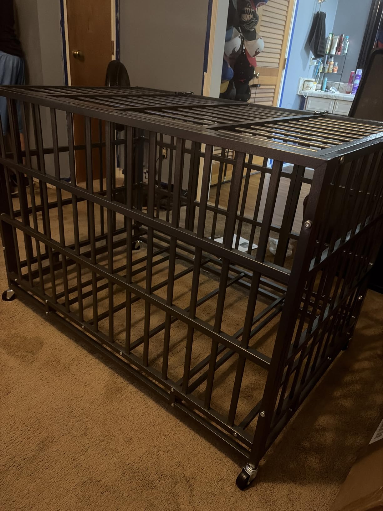 Hiwokk 48 Inch Heavy Duty Dog Crate, Indestructible Kennel for Large Dogs | 38-96