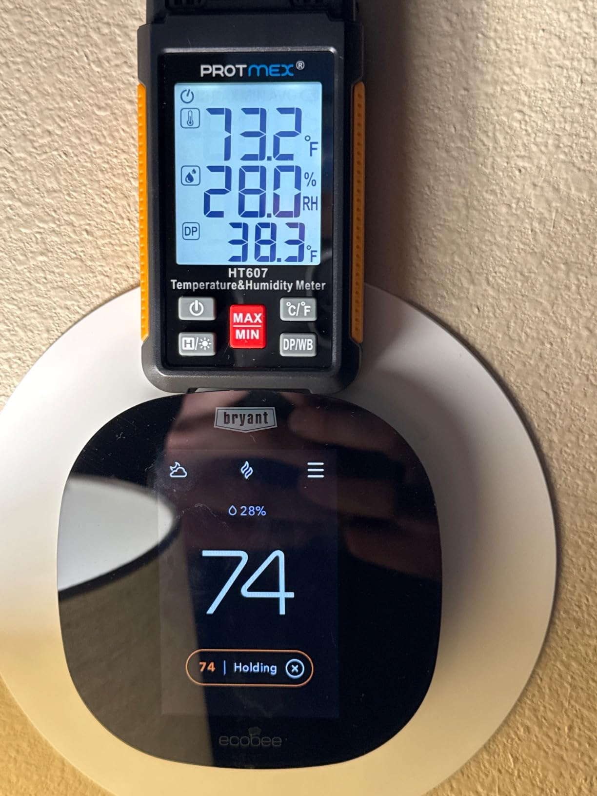 HT607 Temperature Humidity Meter - Large LCD Backlight with Cover Protector | High-Precision Digital Hygrometer with Ambient, Relative Humidity, Dew Point, Wet Bulb Thermometer, Min/Max Hold customer photo 2