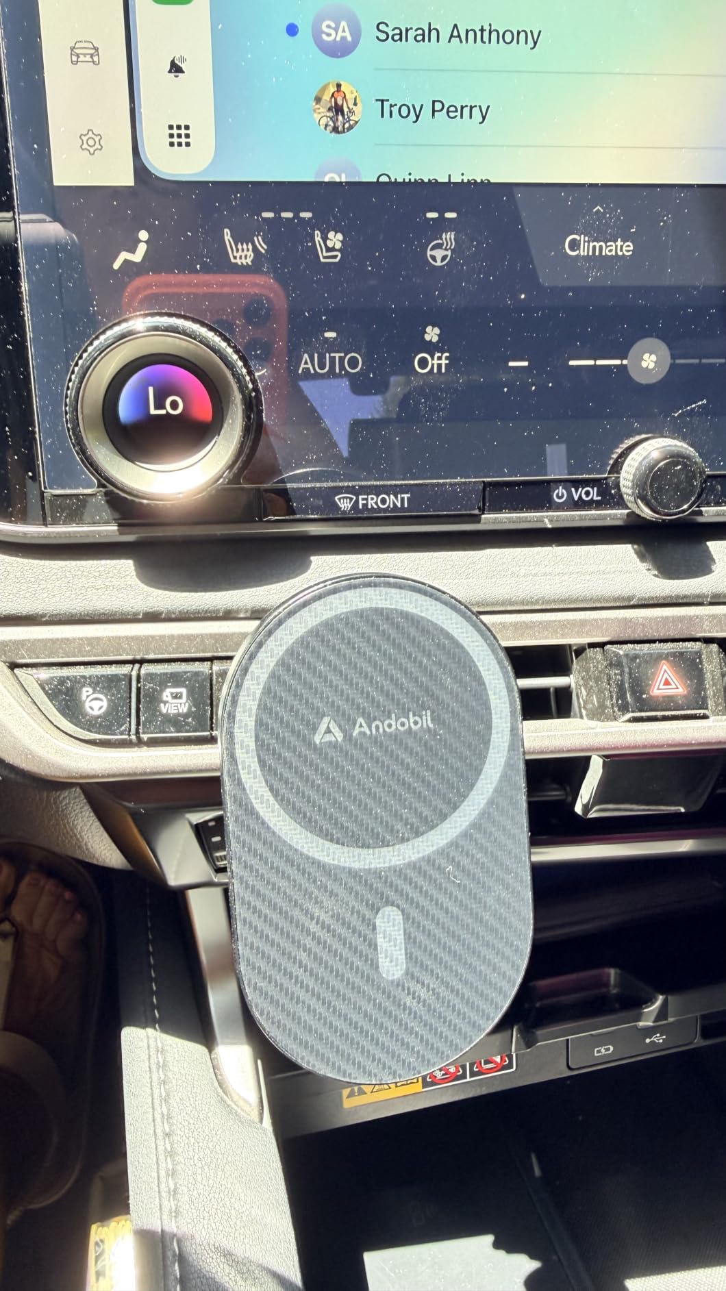 andobil Upgraded for Magsafe Car Mount Pro [Strongest Magnet, Big Phone Friendly] 360° Rotation Magnetic Phone Holder for Car Vent for iPhone 17 Pro Max 16/15/14/13/12 Samsung S26/S25 (Carbon Fiber) customer photo 1