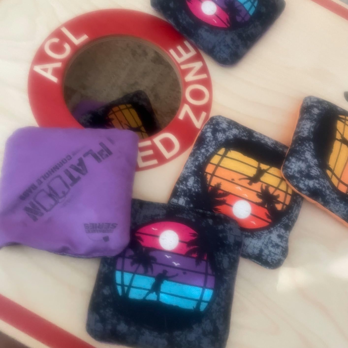 Play Platoon Pro Cornhole Bags Set of 8 - Professional Dual Sided Slick and Sticky Side Competition Corn Hole Bags - Tournament Series customer photo 1