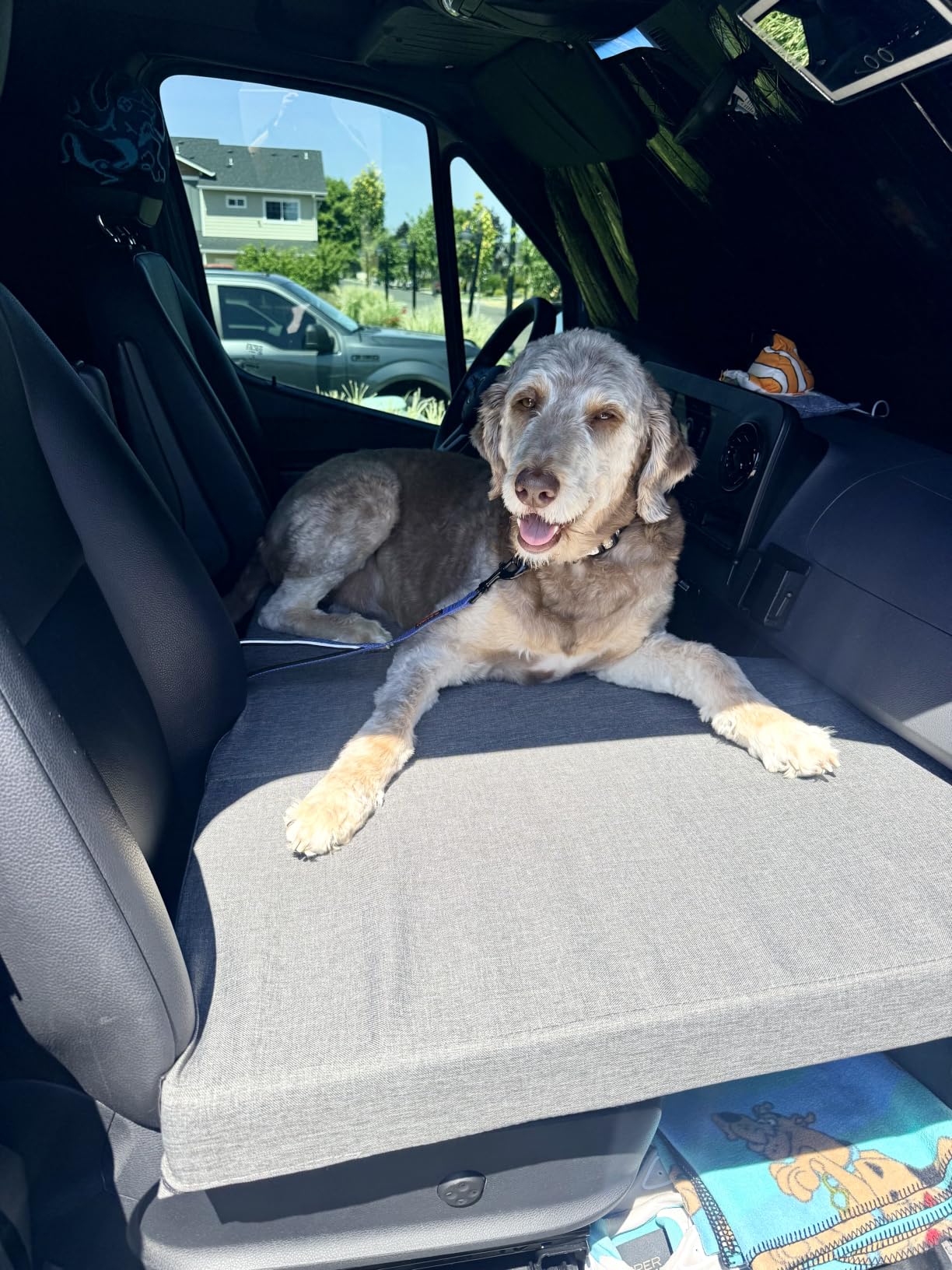 Front Seat Mattress for Mercedes Sprinter Camper RV (2020-2022) Perfect Folding Bed for Children and Pets customer photo 1