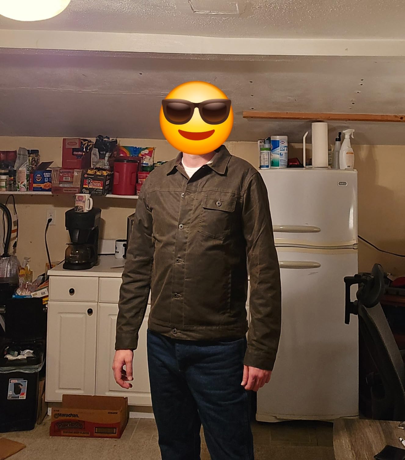 Huckberry Flint and Tinder Men's Flannel-Lined Waxed Trucker Jacket customer photo 2
