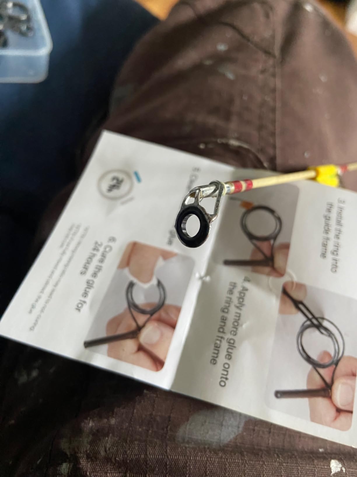 Fishing Rod Repair Kit, Fishing Pole Eyelet Ceramic Insert Eyes Repair with 52 Guide Rings and Supplies customer photo 2