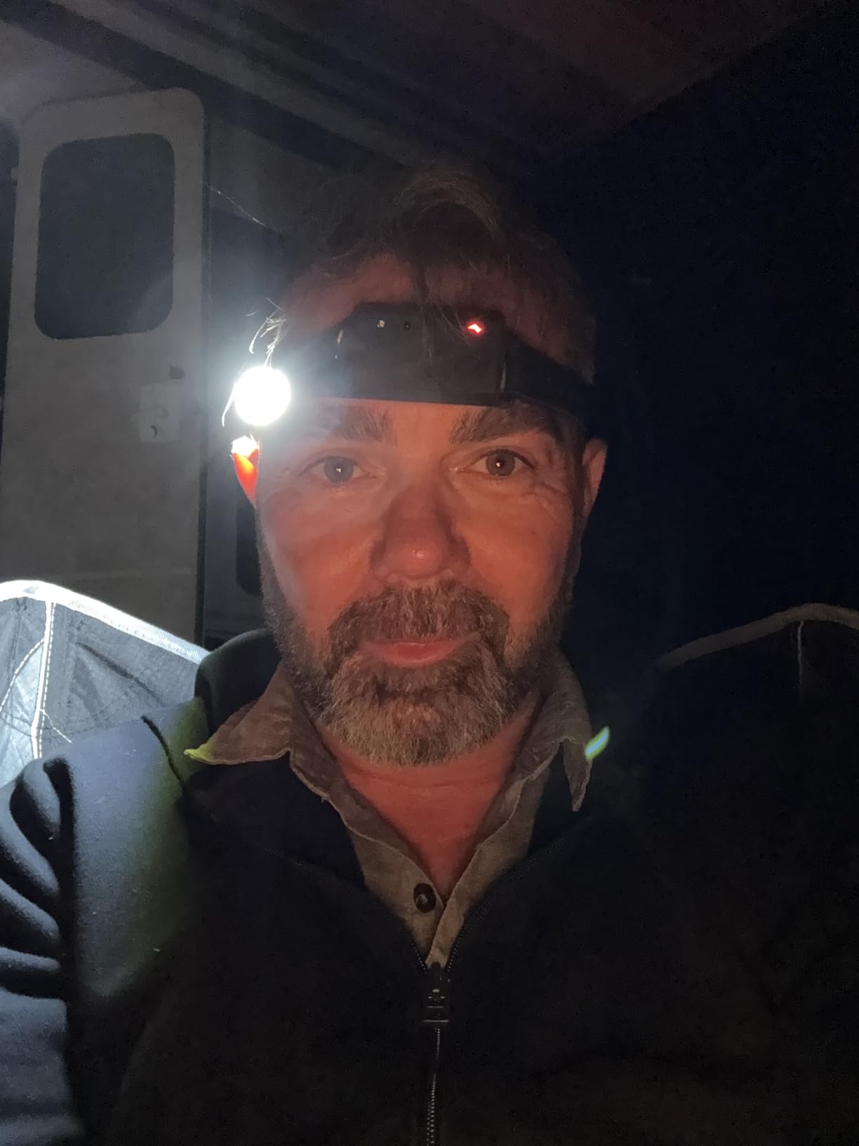 Rechargeable Headlamp 3PCS, 230° LED Head Lamp, Head Lights for Forehead | Motion Sensor, Bright Wide Beam, 5Mode Headband Light, Hard Hat Light, Headlight for Adults Mechanic Camping Essentials Gear customer photo 2