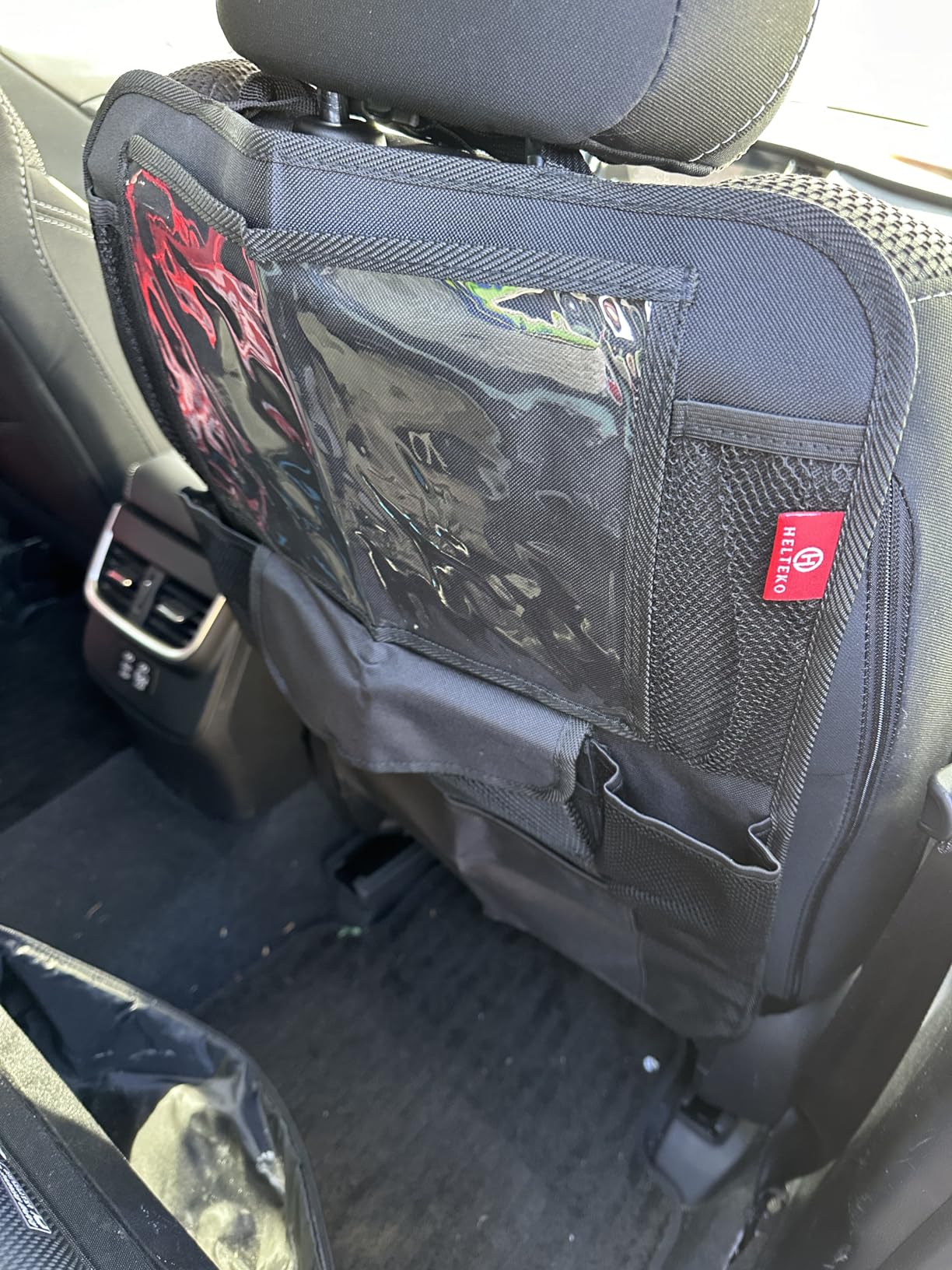 Helteko Car Seat Organizer, Ultra Version Kids Backseat Car Organizers and Storage, Waterproof Back Seat Protector Kick Mats with Tablet Holder 12 in, Car Accessories Interior and Travel Essentials. customer photo 1
