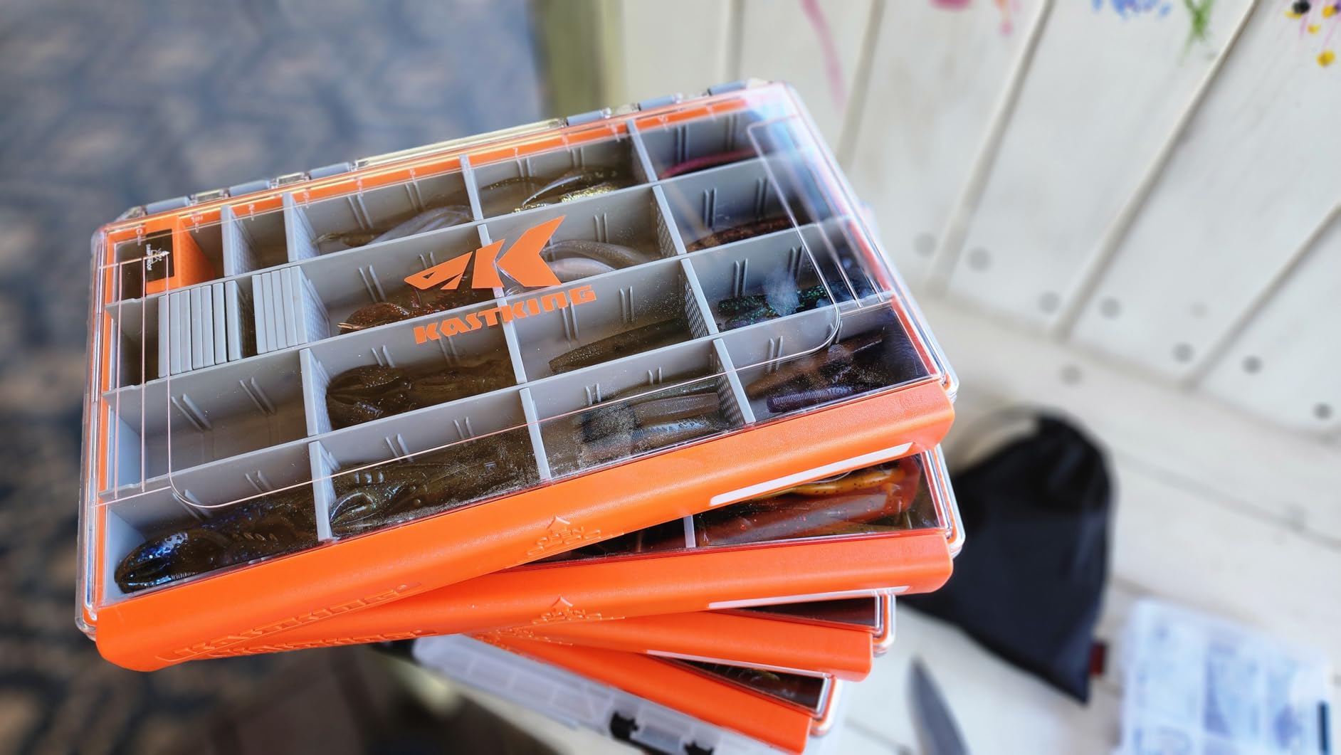 KastKing HyperSeal Waterproof Tackle Box, 3700 Tackle Trays | Fishing Tackle Box Organizer with Removable Dividers, Lure Box and Terminal Tackle Storage, Fishing Gear, 2 Packs customer photo 1