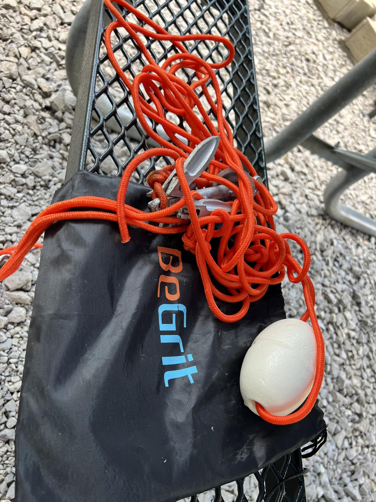 BeGrit Small Kayak Anchor w/Rope, Folding Marine Anchor for Paddle Board | Lightweight folding anchor with 4-fluke grapple, rust-proof steel, 32.8ft rope & bag. For kayaks, paddle boards & small boat customer photo 2